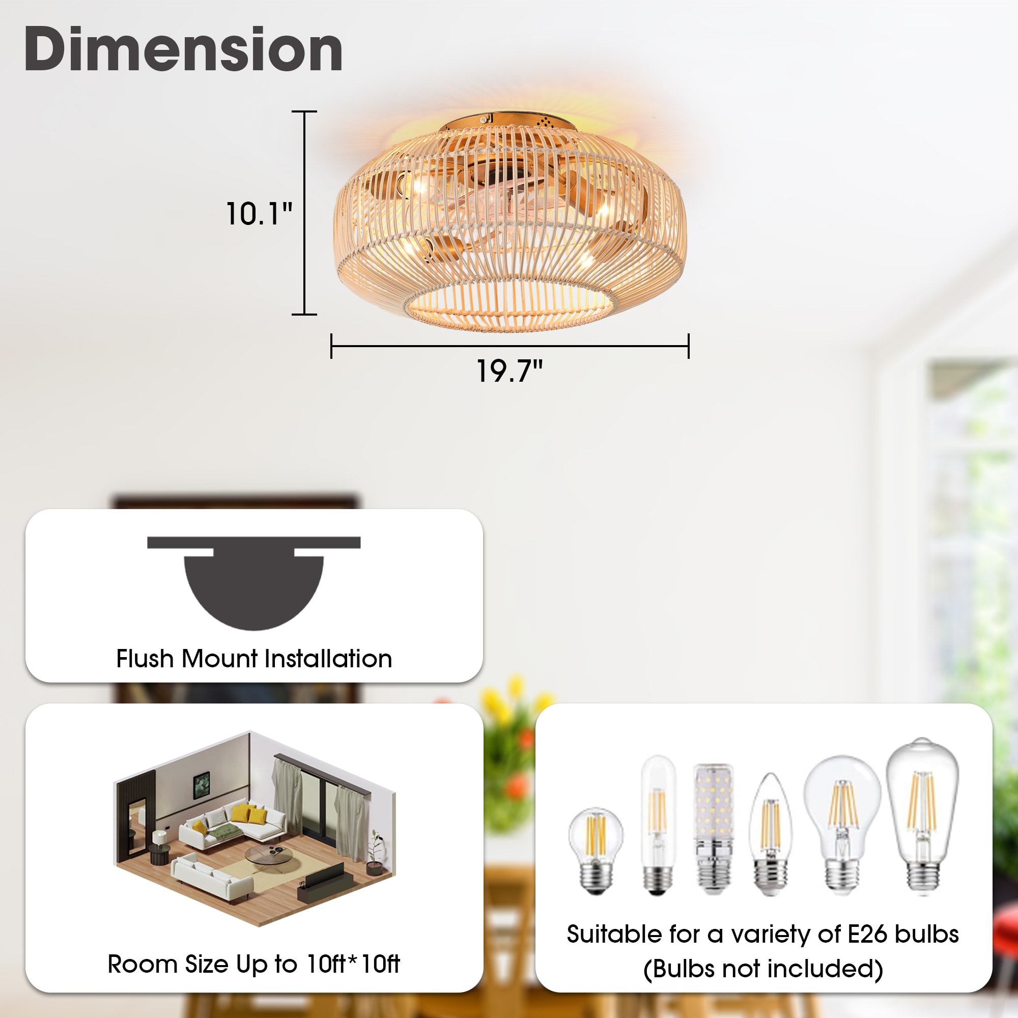 IHOMEadore MDF2002WH Ceiling-Fans - View #9