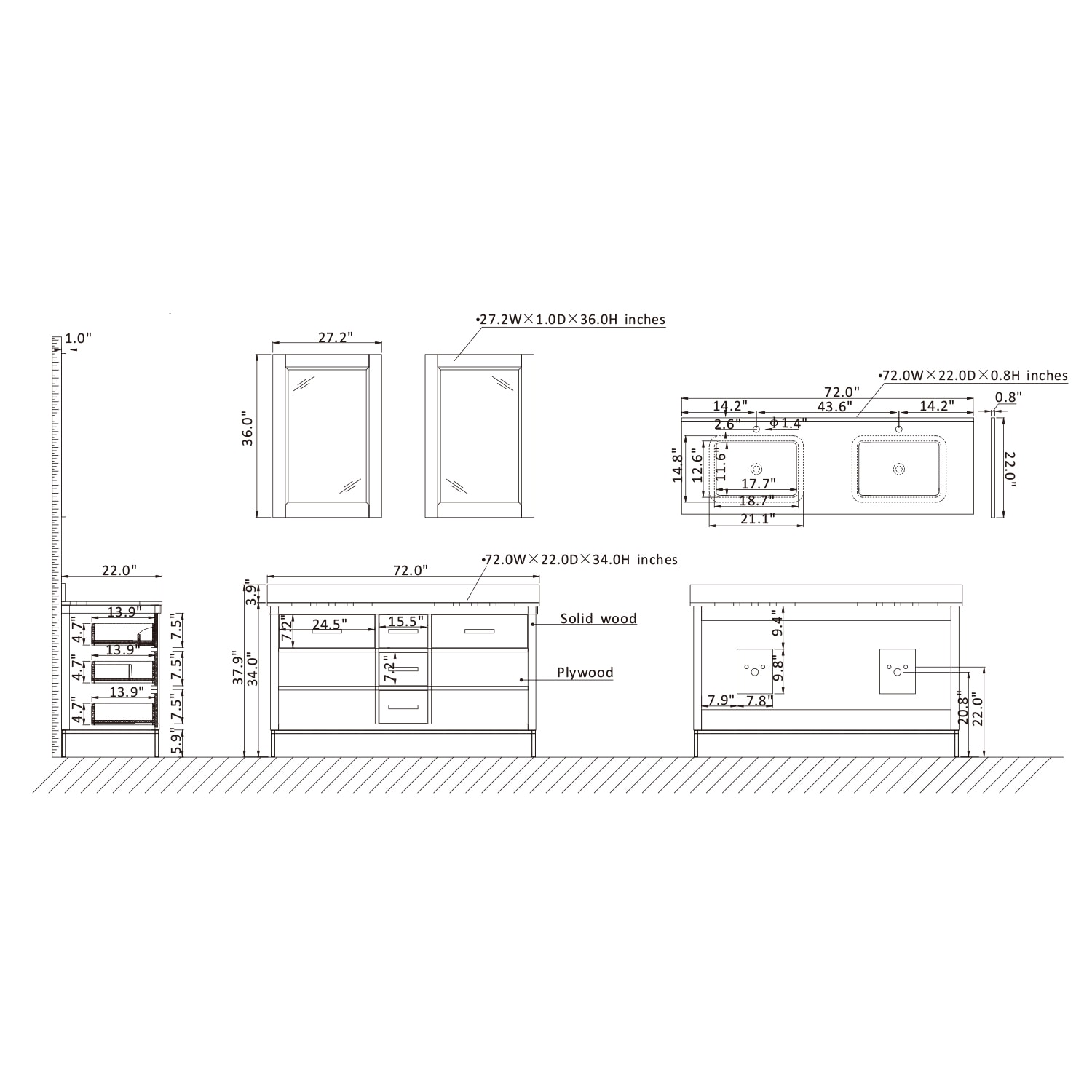 Altair 545072-BO-AW Bath-Vanity-Combo - View #10