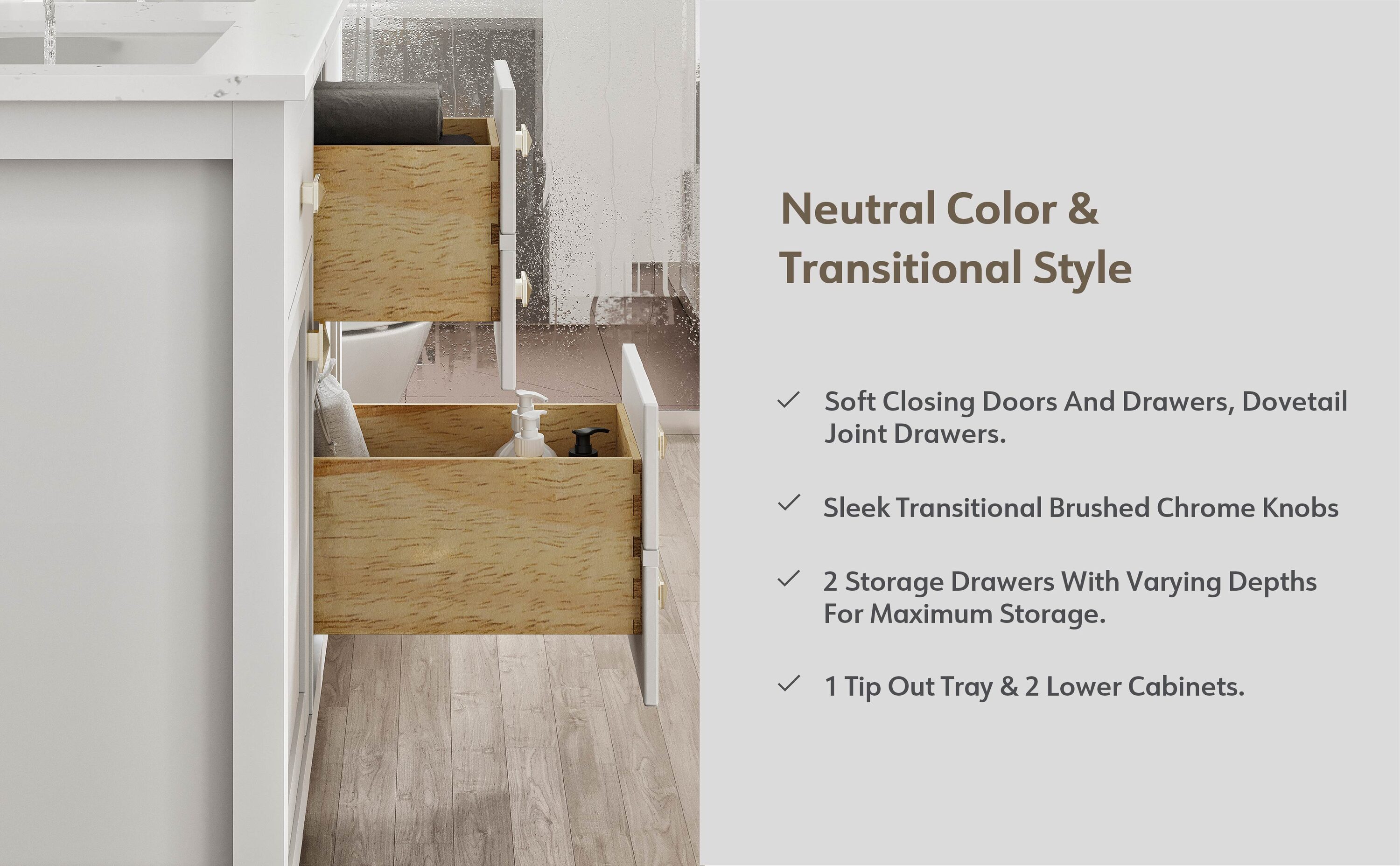 Eviva TVN313-48WH-DS Bath-Vanity-Combo - View #9