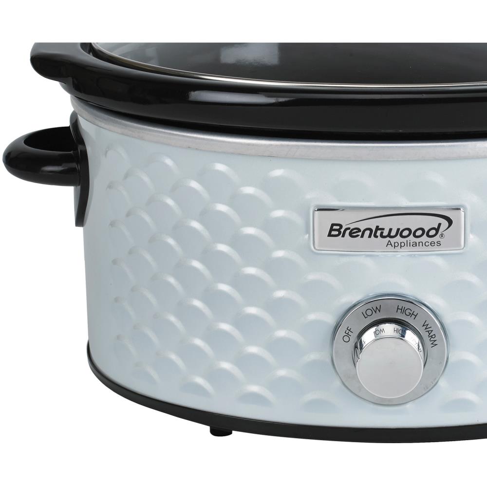 brentwood 3.5-Quart Blue Round Slow Cooker in the Slow Cookers