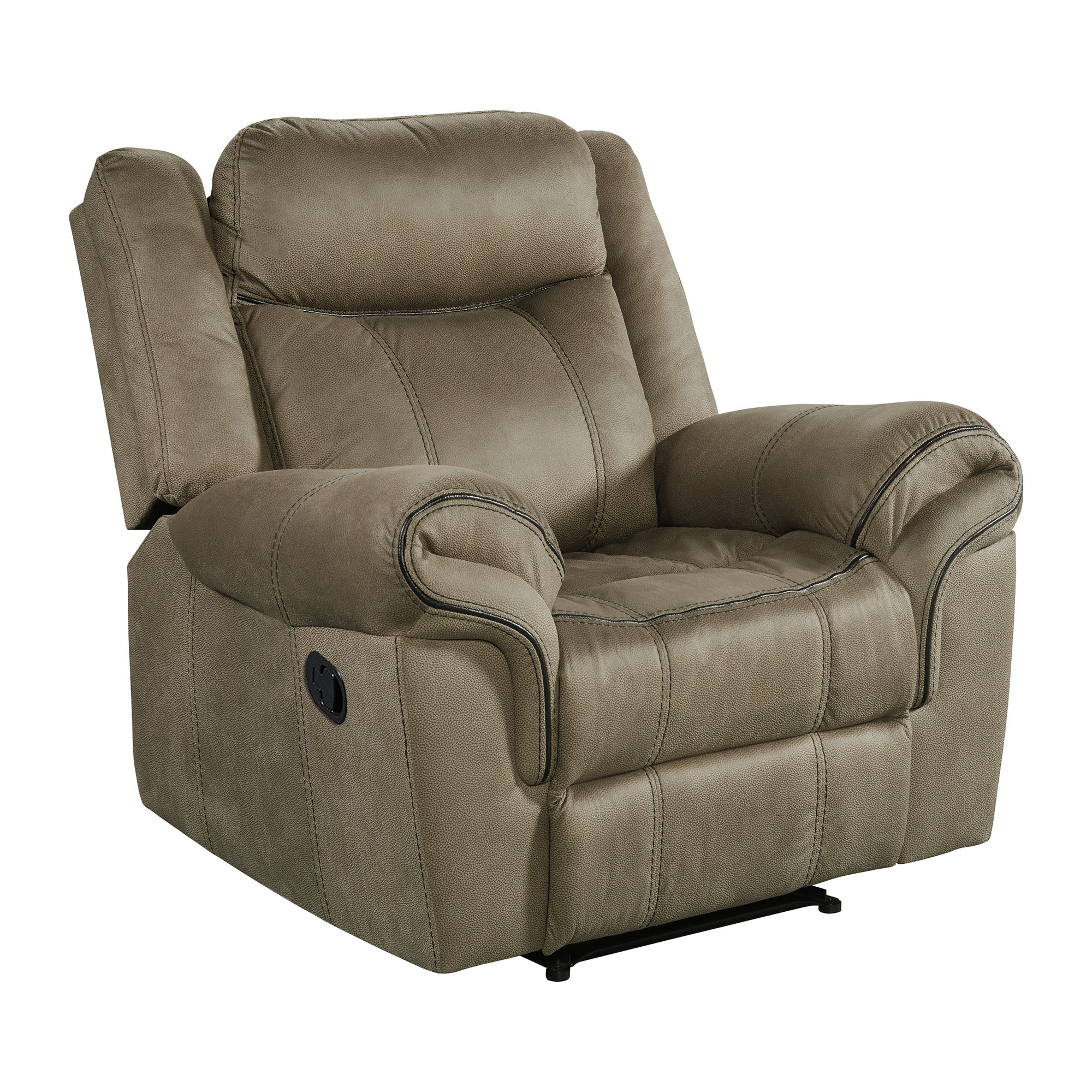 Picket House Furnishings - Tasso Brown Polyester Upholstered Glider
