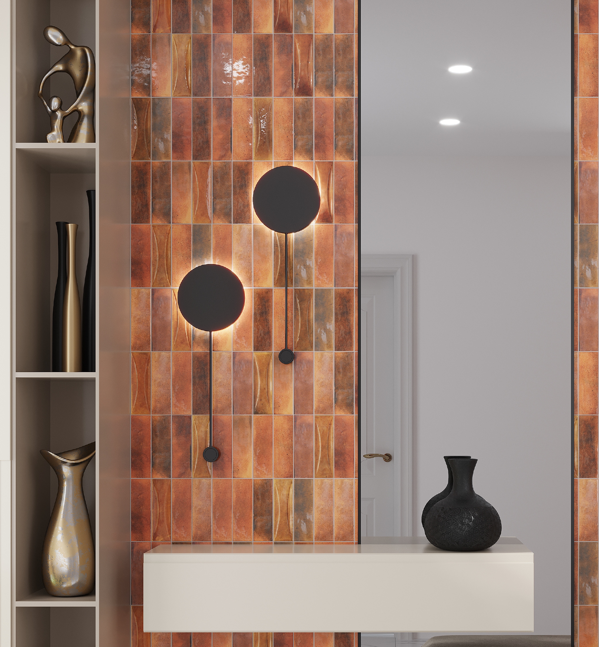 Antiek 3" x 8" Glossy Red Ceramic Subway Tile
