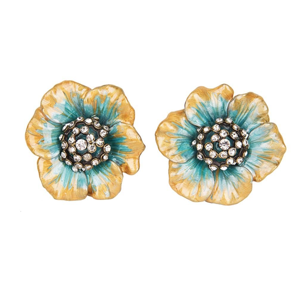 SenQWFa Vintage Flower Cabinet Knob 2 Pack Solid Metal Decorative Drawer Pulls for Bedroom Kitchen Bathroom Furniture Hardware Green #LDC0821C004