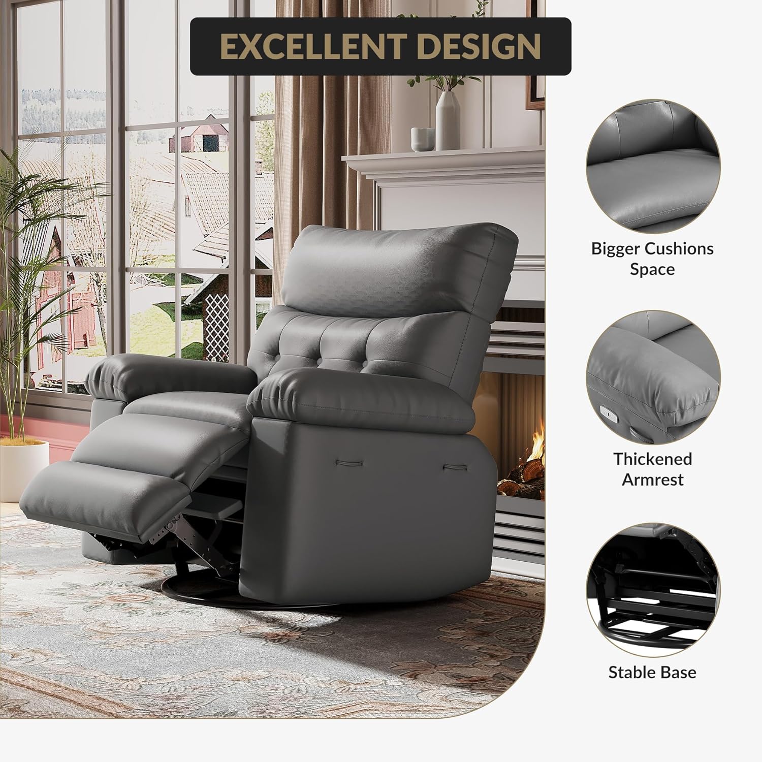 Qeetex ABODE-PHOKEV9 recliners - View #6