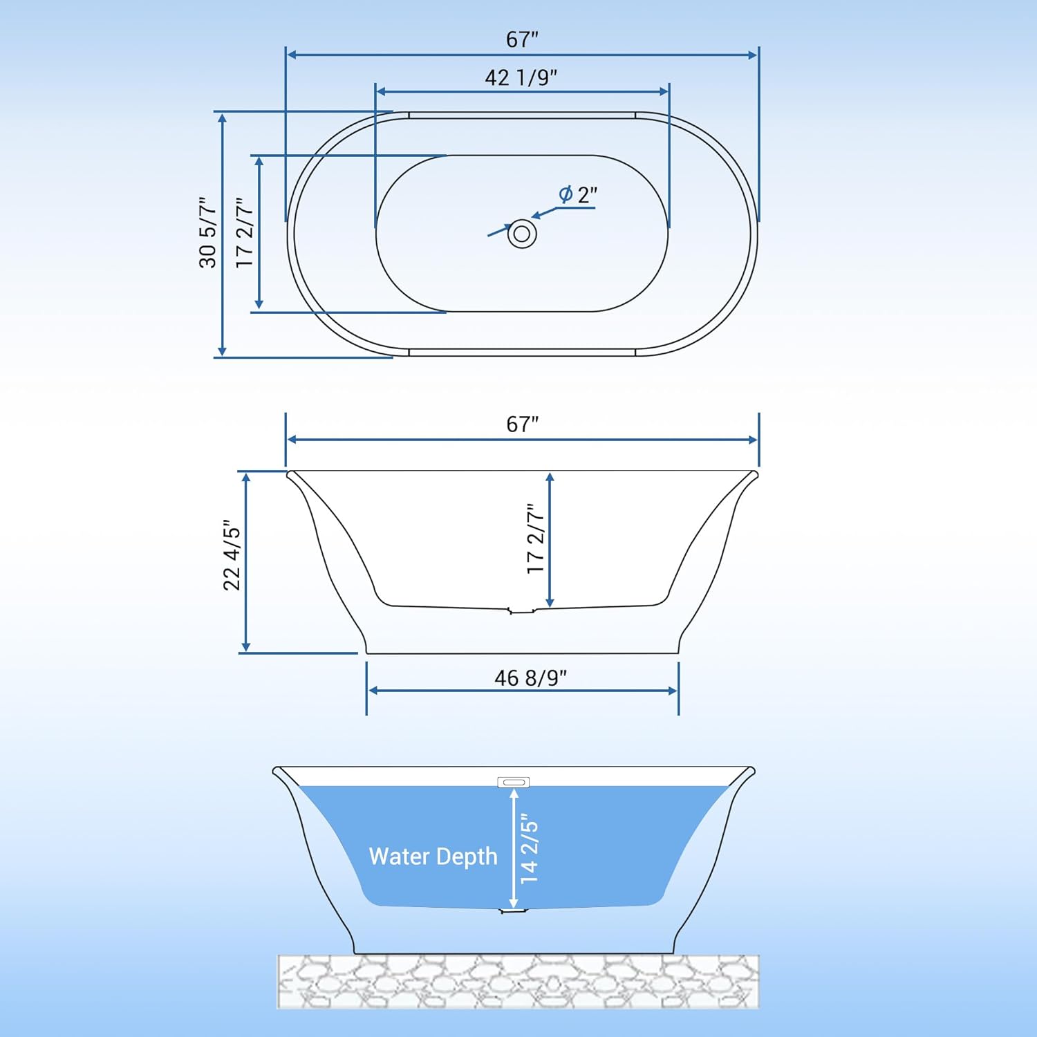 WhizMax PTH3354YRLK bathtubs - View #3