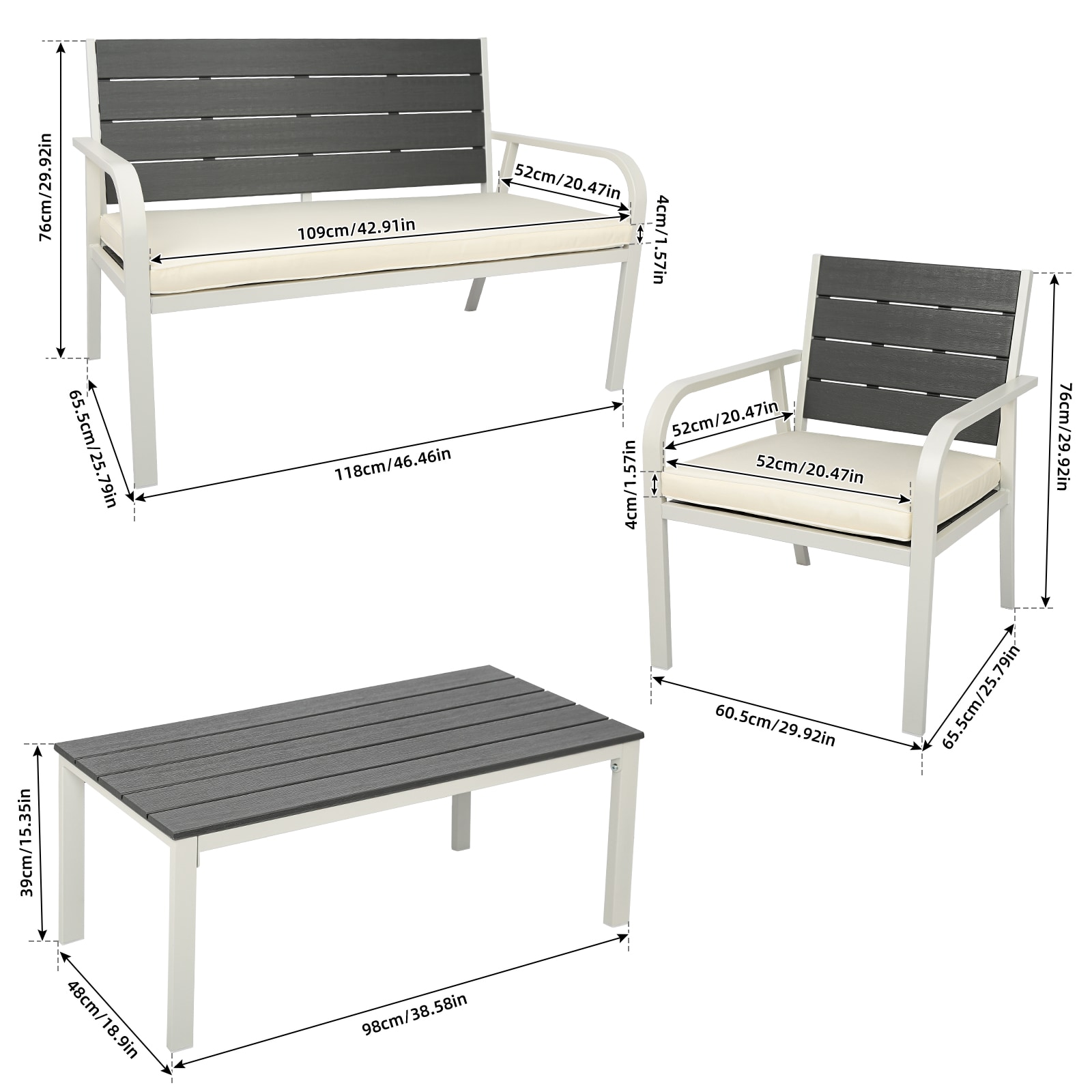 EXTRAUP YHLW69168760 Patio-Conversation-Sets - View #3