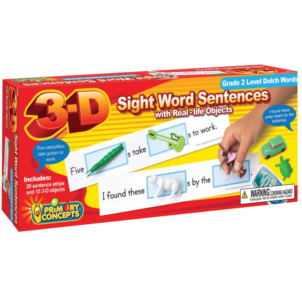 Primary Concepts PC-5283 3-D Sight Word Sentences, Grade 2 Level Dolch Words