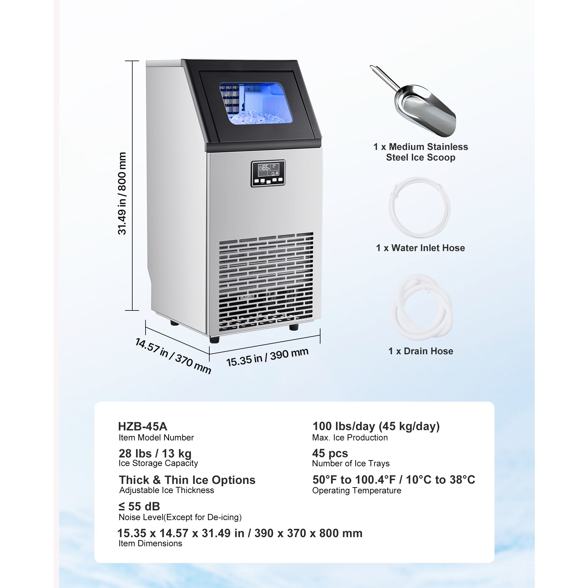 VEVOR SCSYYTSFBZBJ08895V1 Commercial-Ice-Makers - View #7