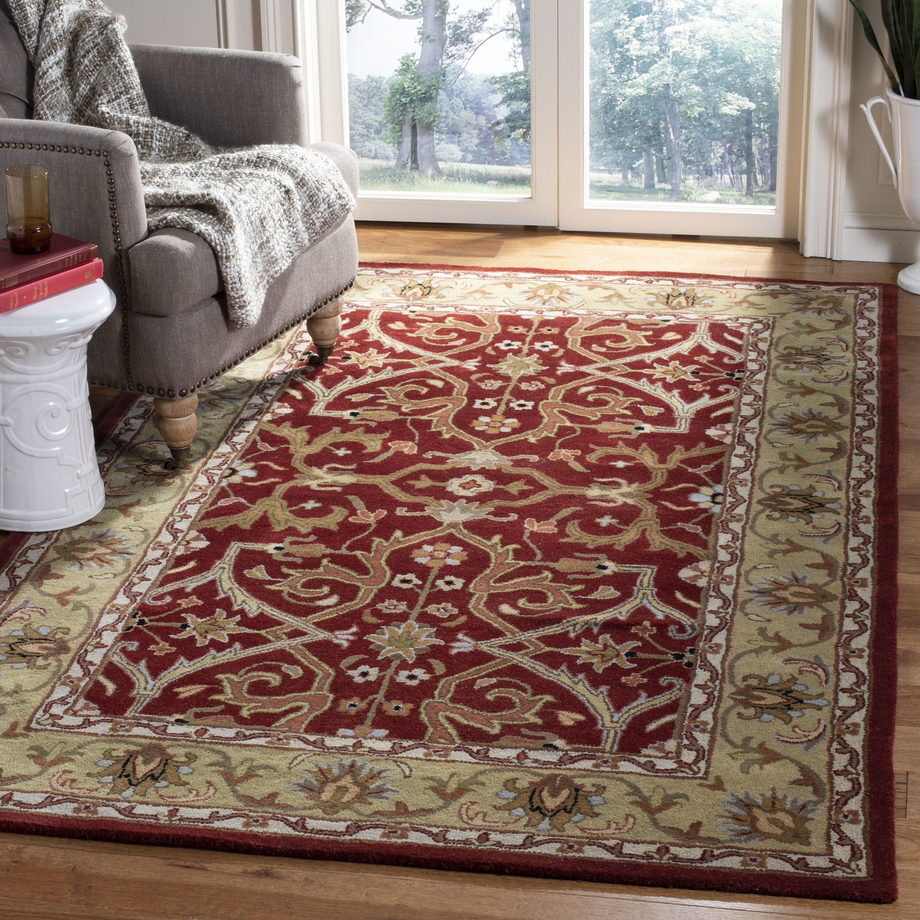  Heritage 644 Red/Gold Traditional 4ft x 6ft Small Rectangle Rug