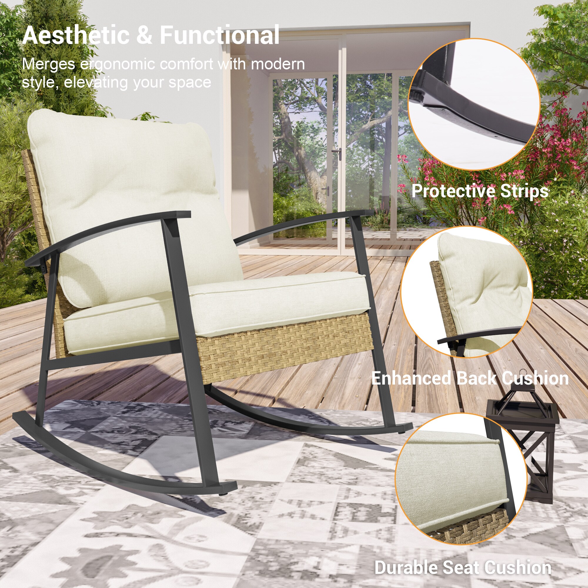 ACEGOSES LW-RC-01BE Patio-Conversation-Sets - View #3