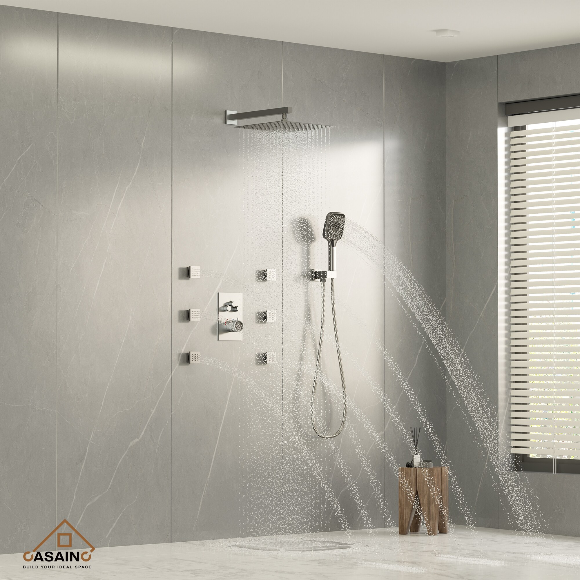 CASAINC CS6219-12BN Showerhead-Bar-Panels - View #4