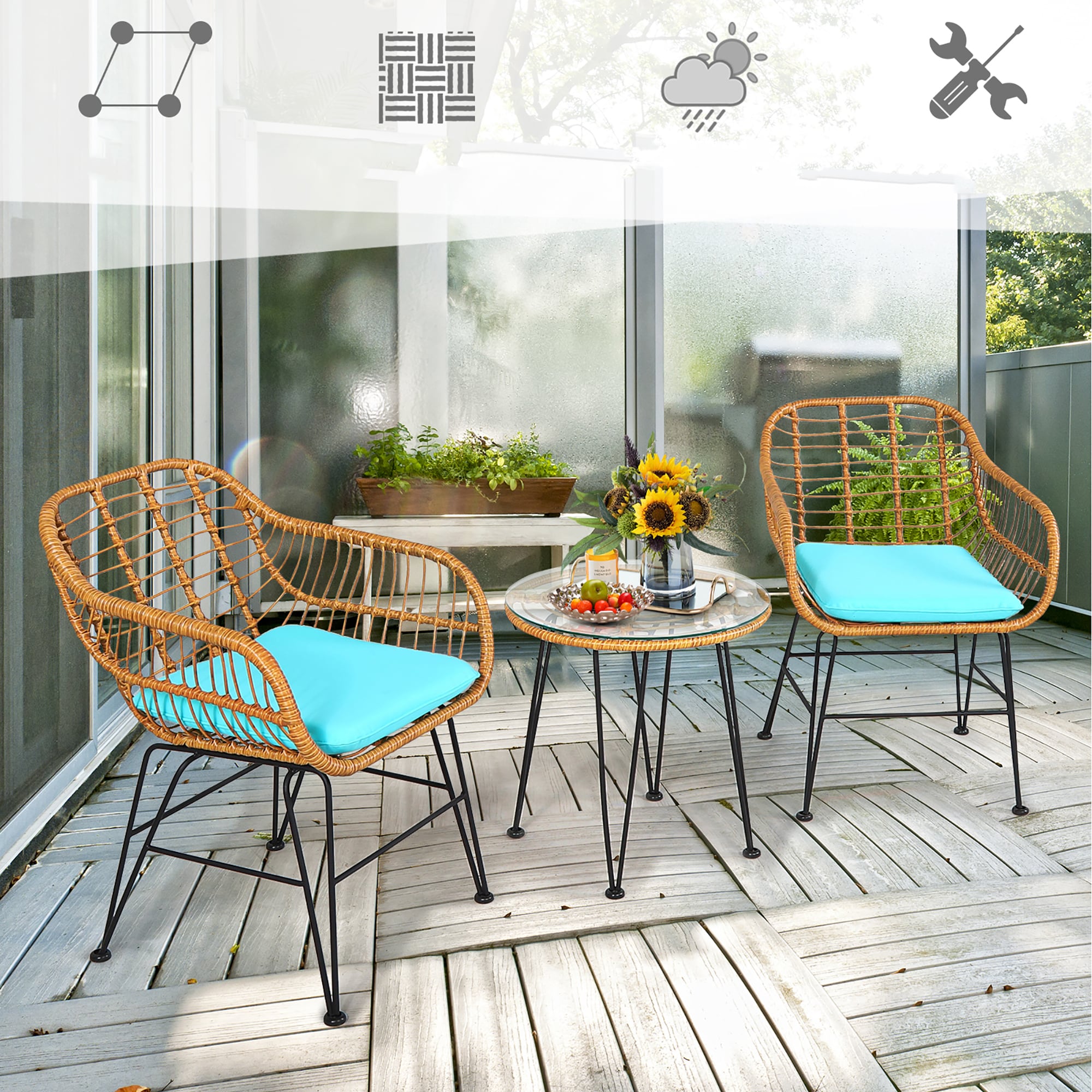 Costway OP70839TU Patio-Bars - View #4
