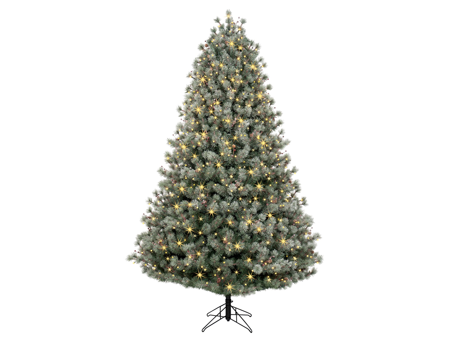 Ge 7 5 Ft Frosted Carolina Pine Pre Lit Led Artificial Christmas Tree