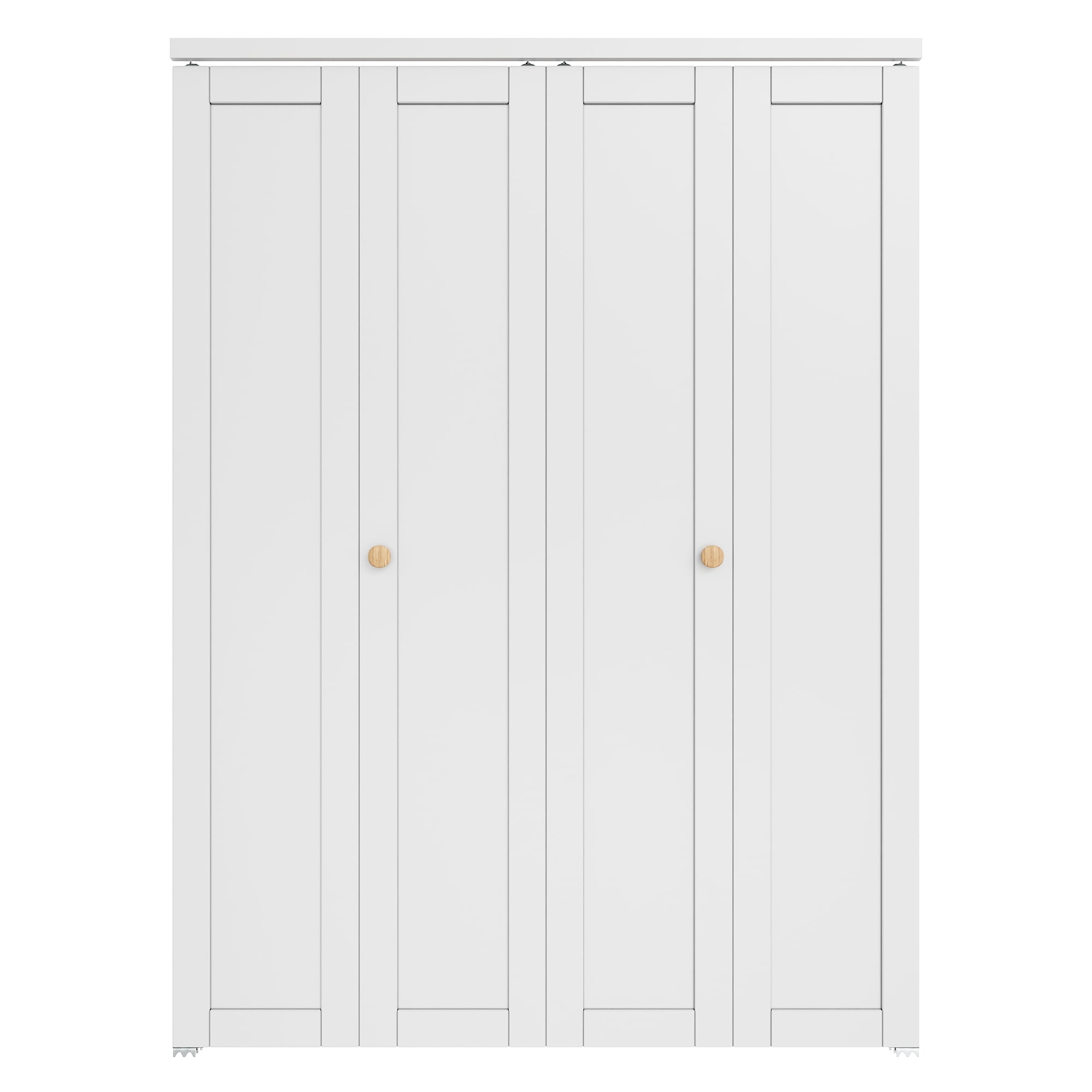 AINLARRY White 1-panel Smooth Solid Core Primed MDF Closet Bifold Door (Hardware Included)