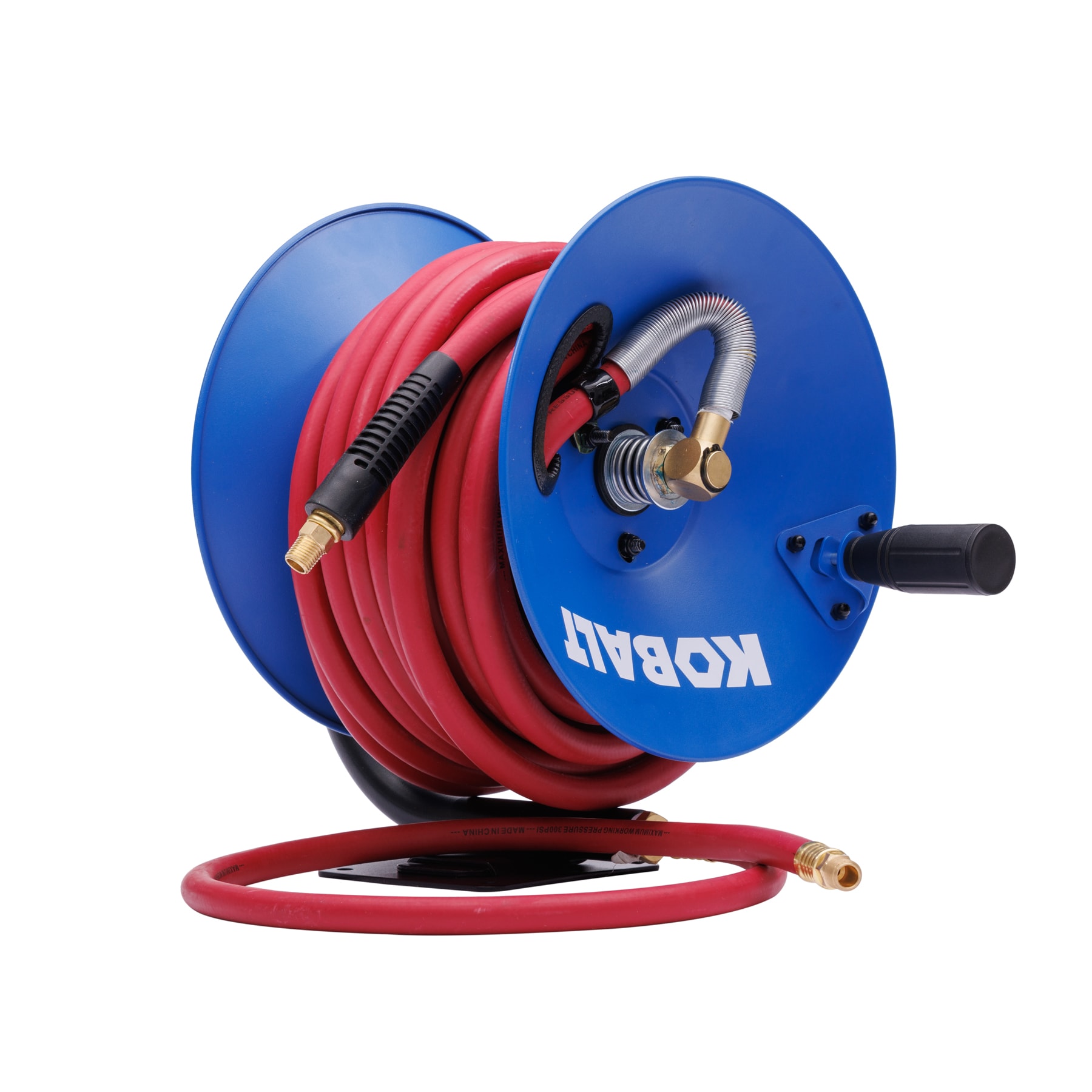 VEVOR Retractable Air Hose Reel, 3/8 in x 50 FT Hybrid Air Hose Max 300PSI,  Air Compressor Hose Reel with 5 in Lead in, Ceiling/Wall Mount Heavy Duty  Double Arm Steel Reel : : Tools & Home Improvement