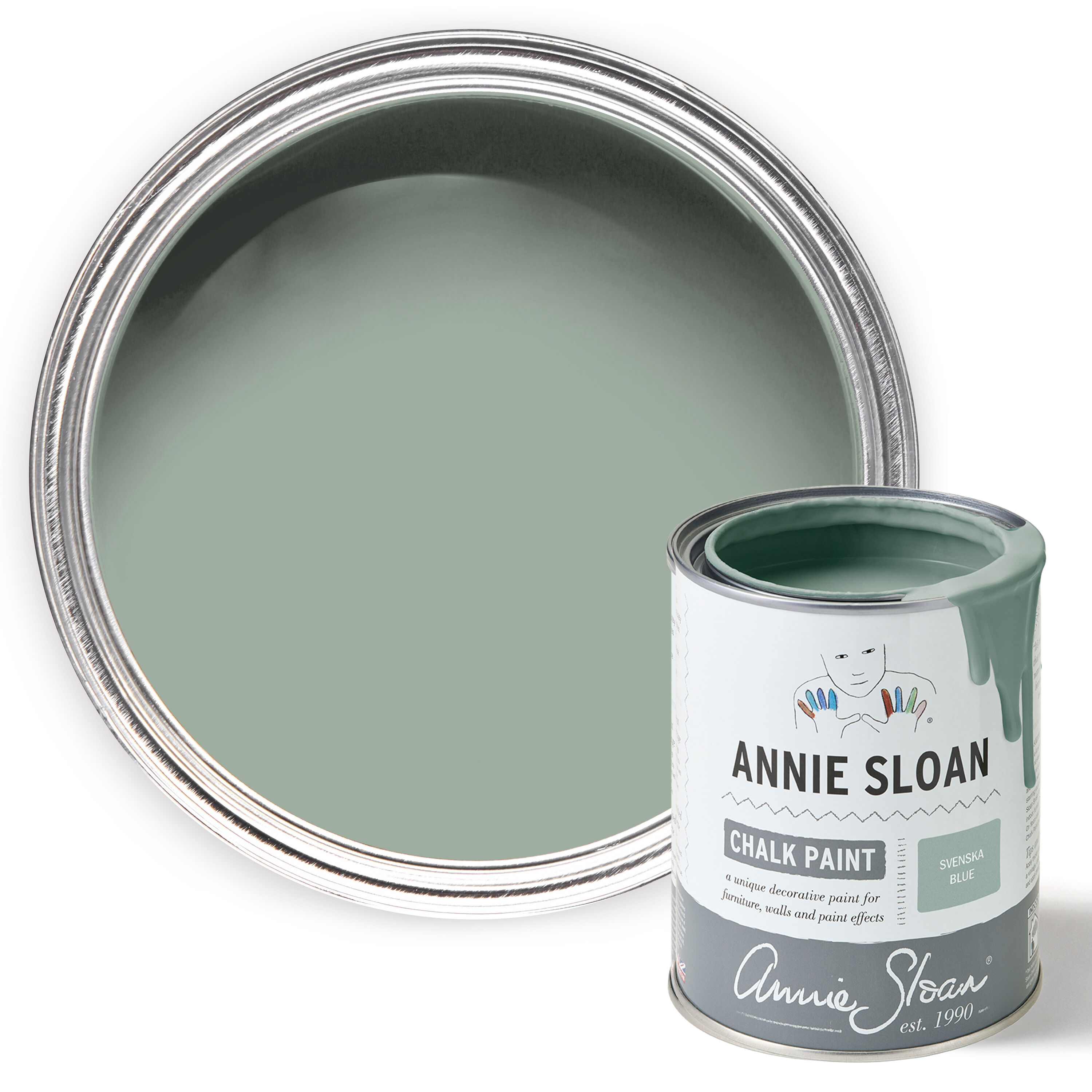 Annie Sloan P058SVB.5001.01 Flat Svenska Blue Chalky ( 1-pint )