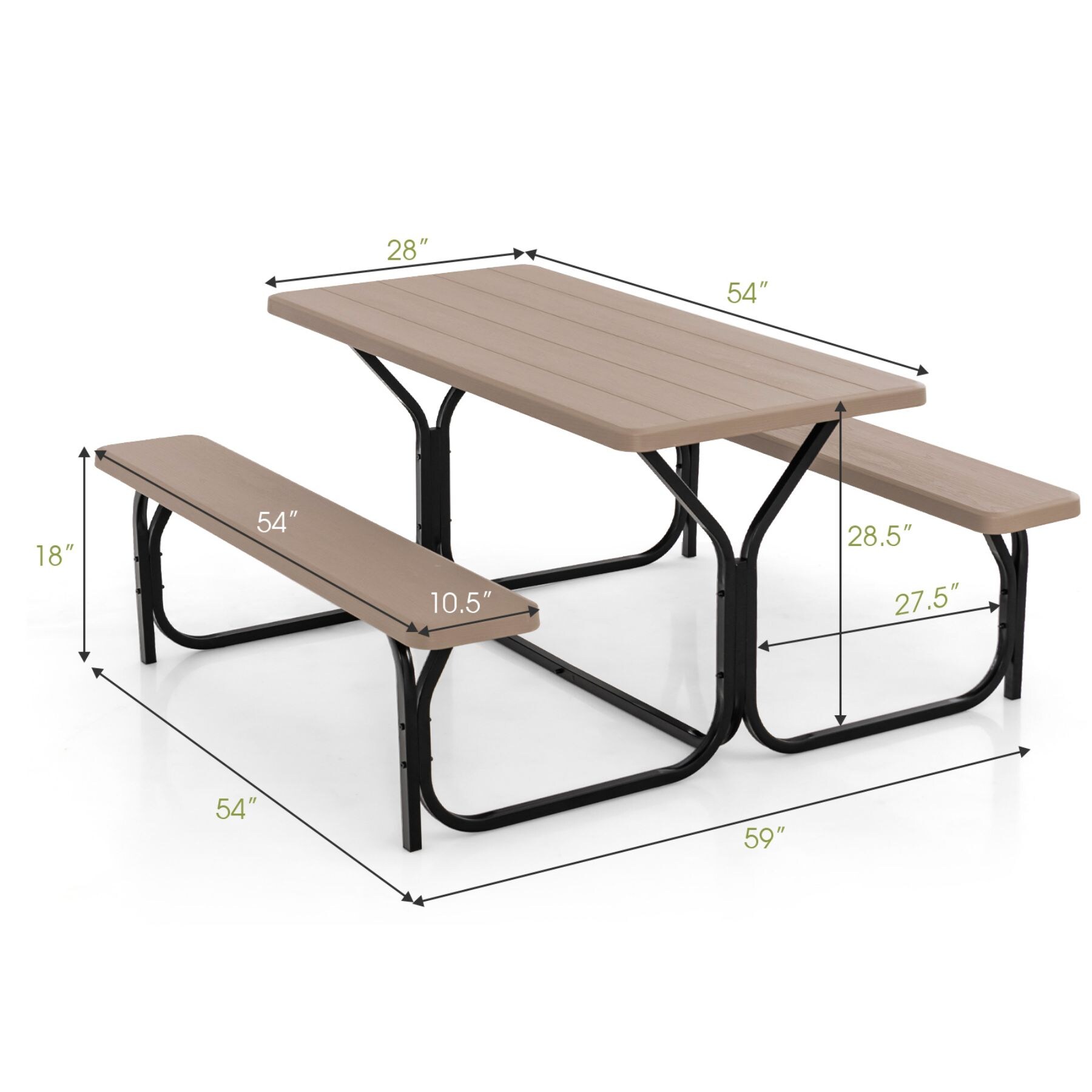 Poinic CWQ3499CF Picnic-Tables - View #2