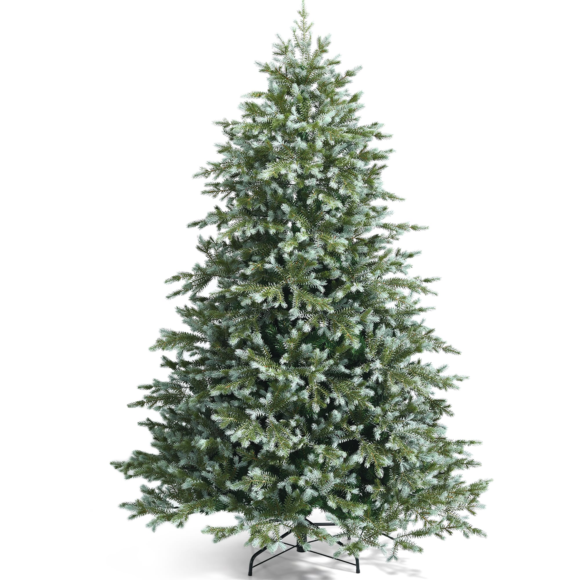 7ft Green Artificial Spruce Christmas Tree with Metal Stand