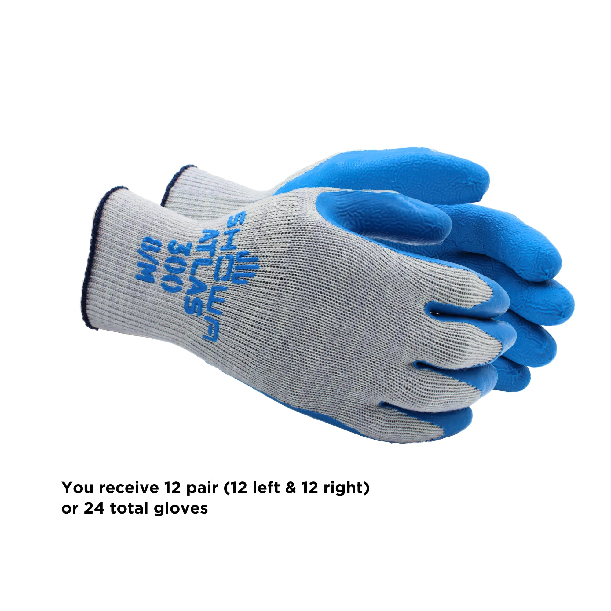 SHOWA Atlas 300 Original 1994 Crinkle Grip Work Gloves Natural