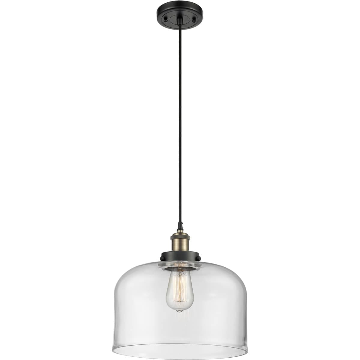 Innovations Lighting - 916-1P-BAB-G72-L Ballston X-Large Bell Mini Pendant Black Antique Brass