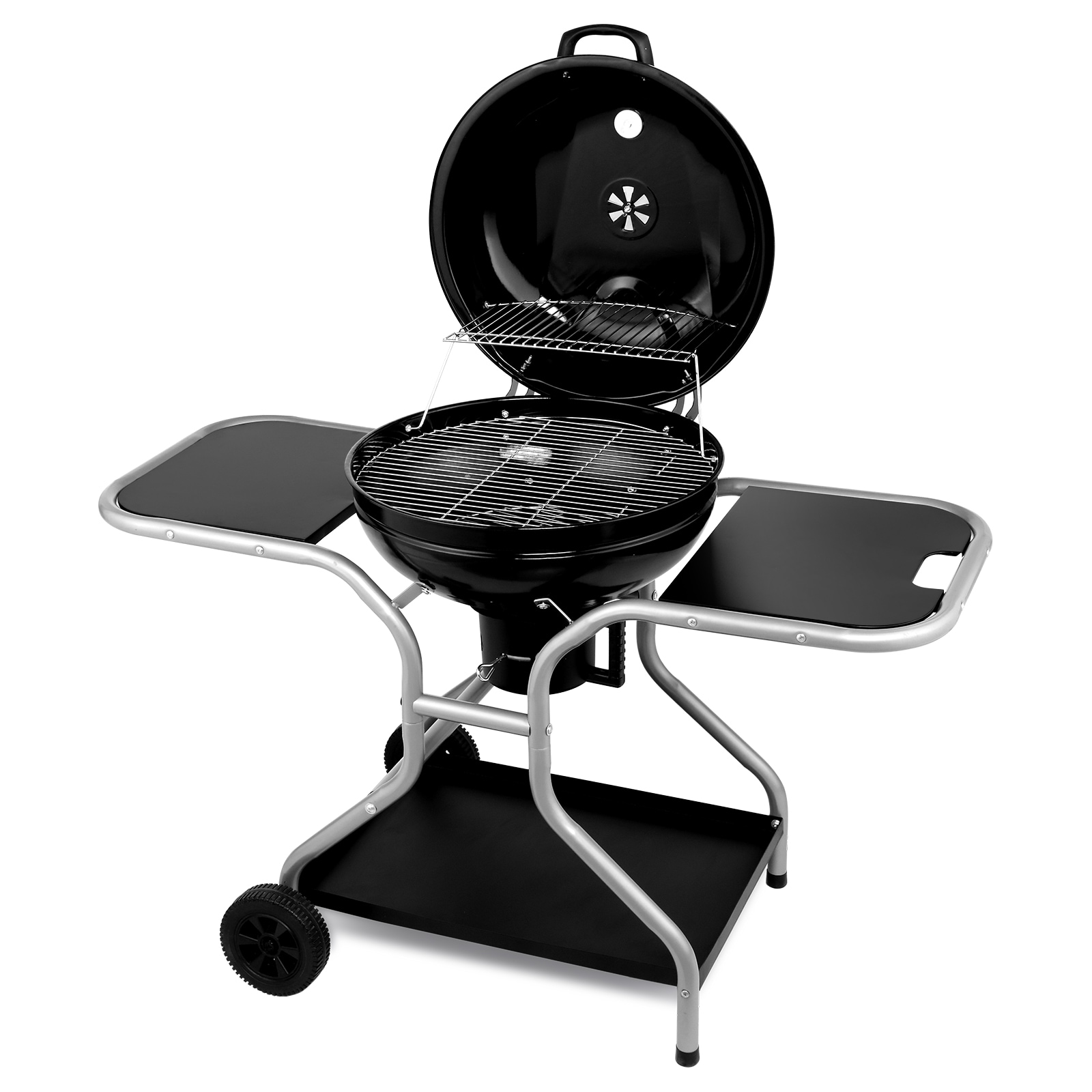 Winado LO1G57000850 Charcoal Grill 22-in W Black Barrel Charcoal Grill
