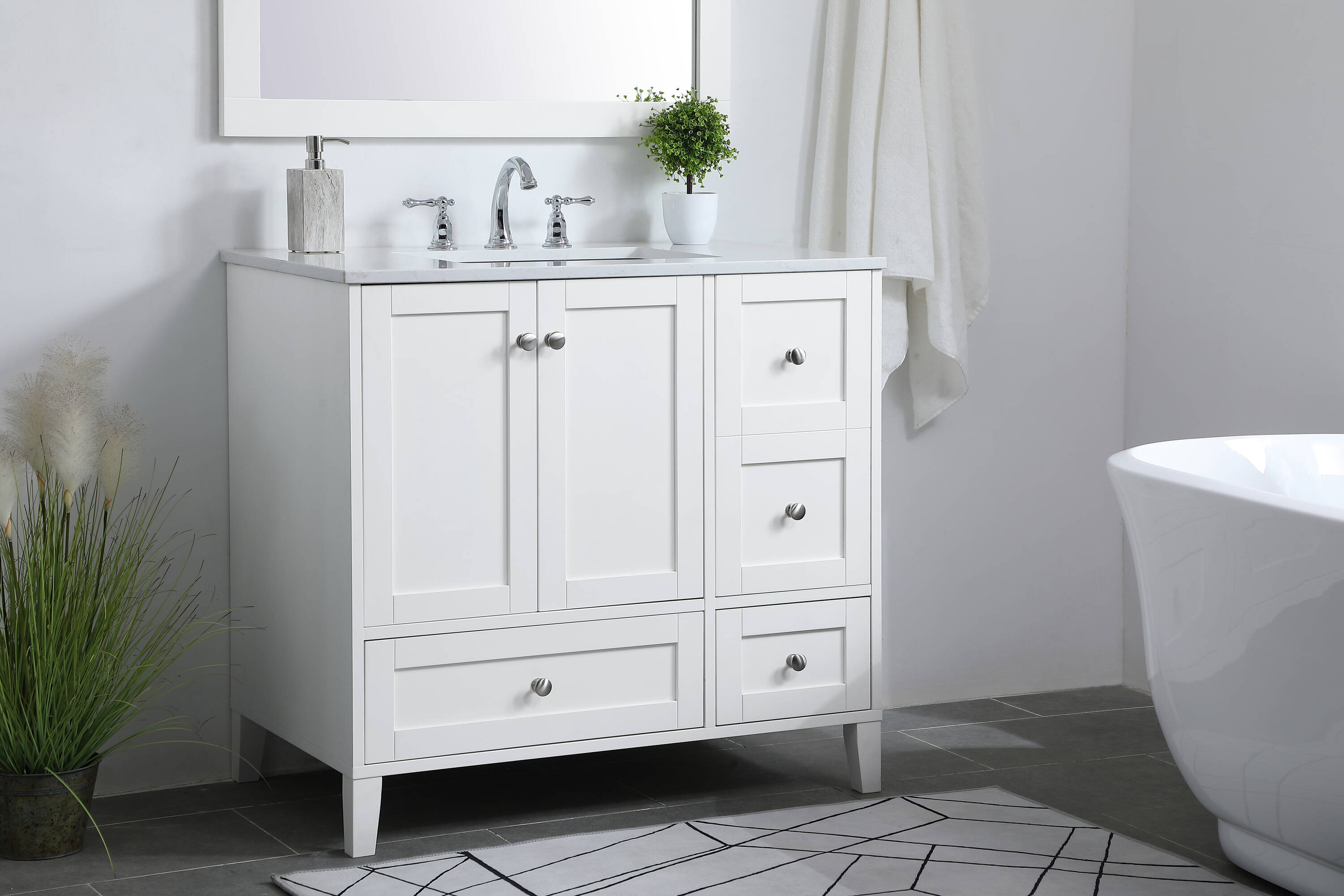 Elegant Decor FI54036WH Bath-Vanity-Combo - View #4