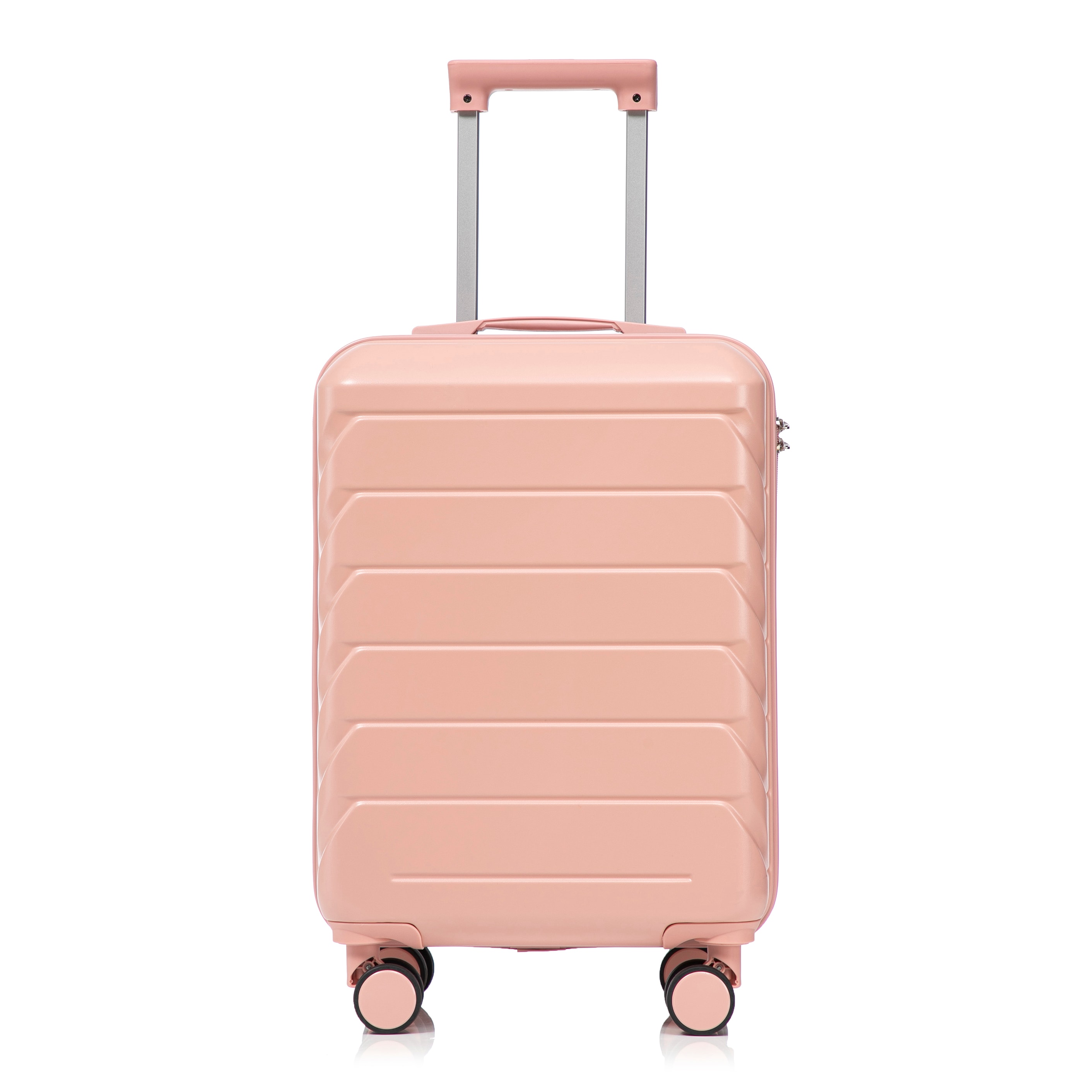 TATAHANCE - Hardshell 14.37 x 8.46 x 22.05 Plastic Pink Spinner Suitcase