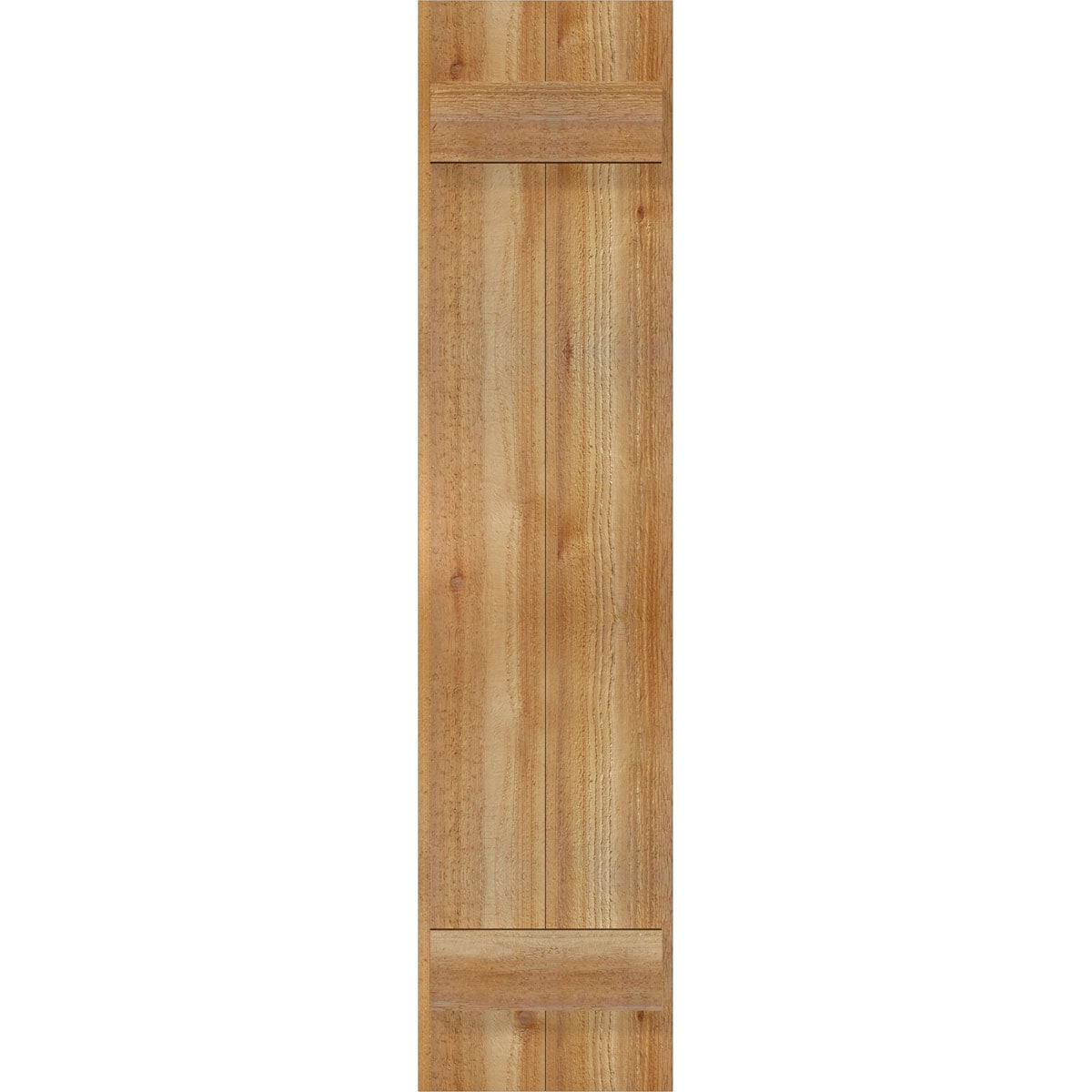 Ekena Millwork RBJ06S11X046RWR 10.75-in W x 46-in H Unfinished Paintable/Stainable Board and batten Wood Exterior Shutters ( 2 -Pack )