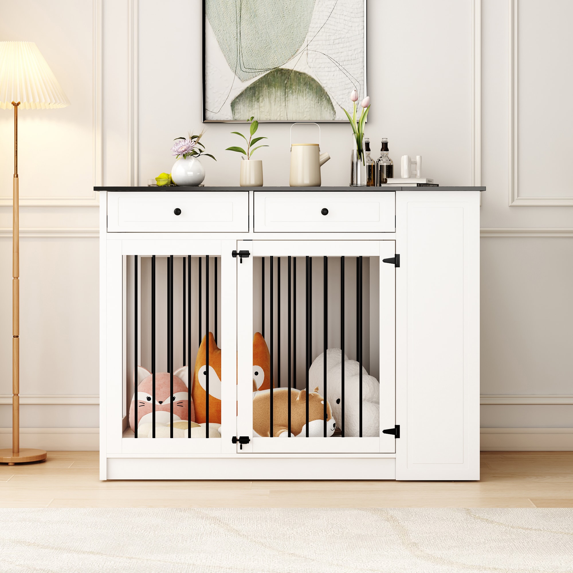 MIDHAM KF150209-01+02 Composite Indoor Large Dog House