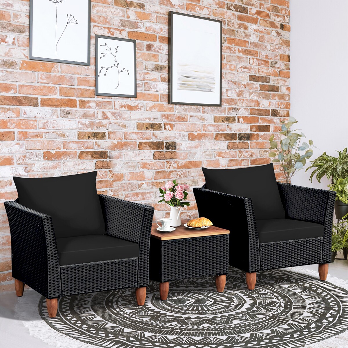 Forclover HYFE-66532BK Patio-Conversation-Sets - View #9