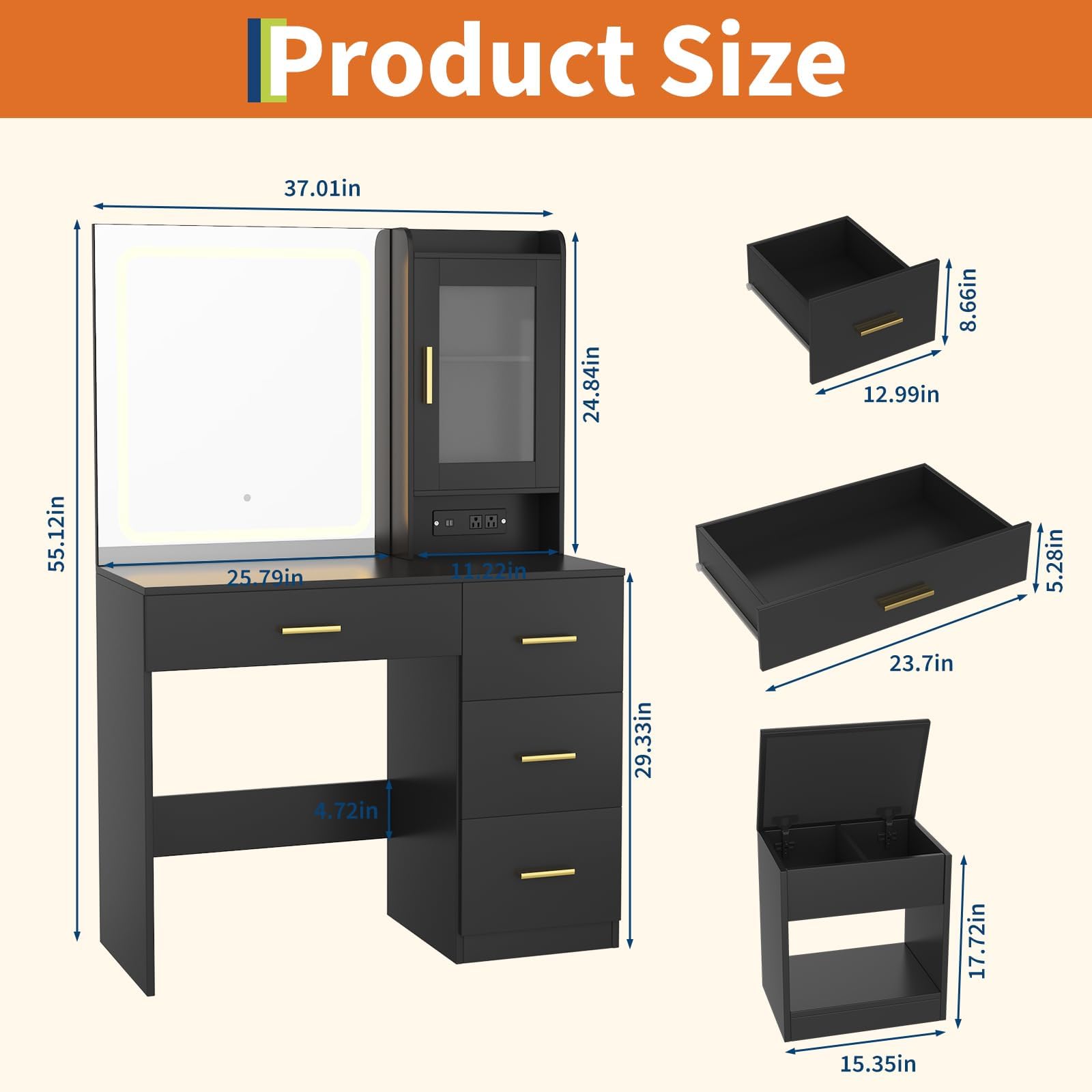 DEXSO ENCOREPHKBA18710 Bedroom-Vanities - View #3