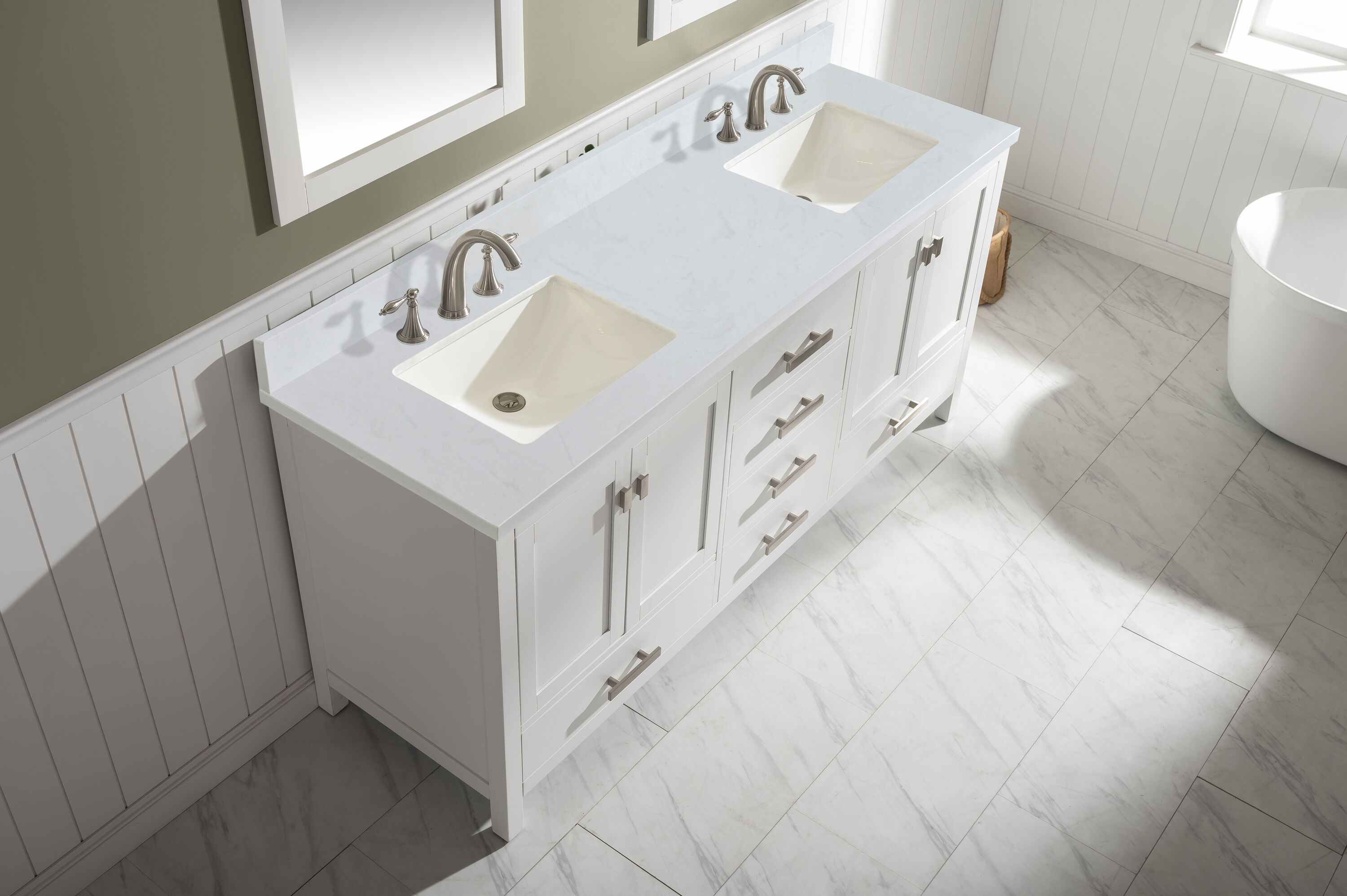 Design Element V01-72-WT Bath-Vanity-Combo - View #4