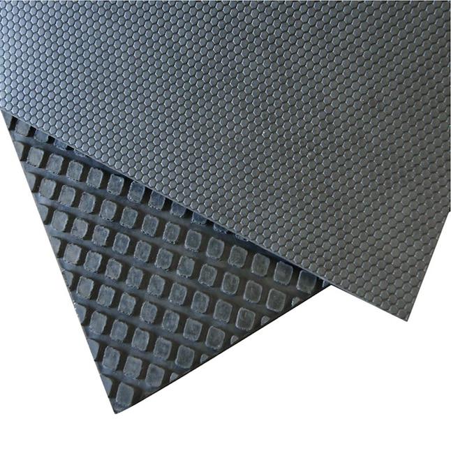 Rubber-Cal 4-ft x 10-ft Blue Rectangular Indoor or Outdoor Home Utility Mat  in Black