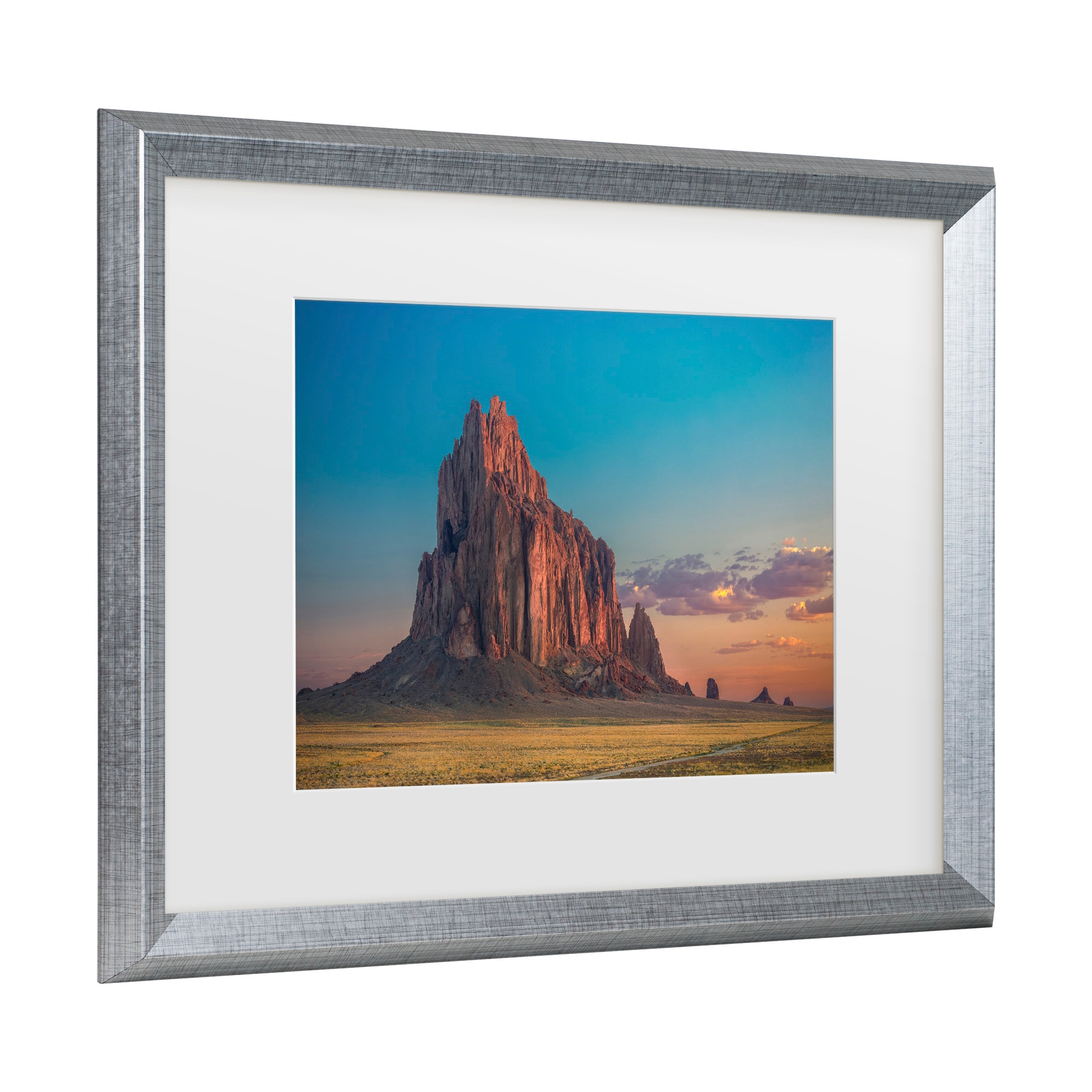 Silver Framed Landscape Canvas Print for Kids' Nursery