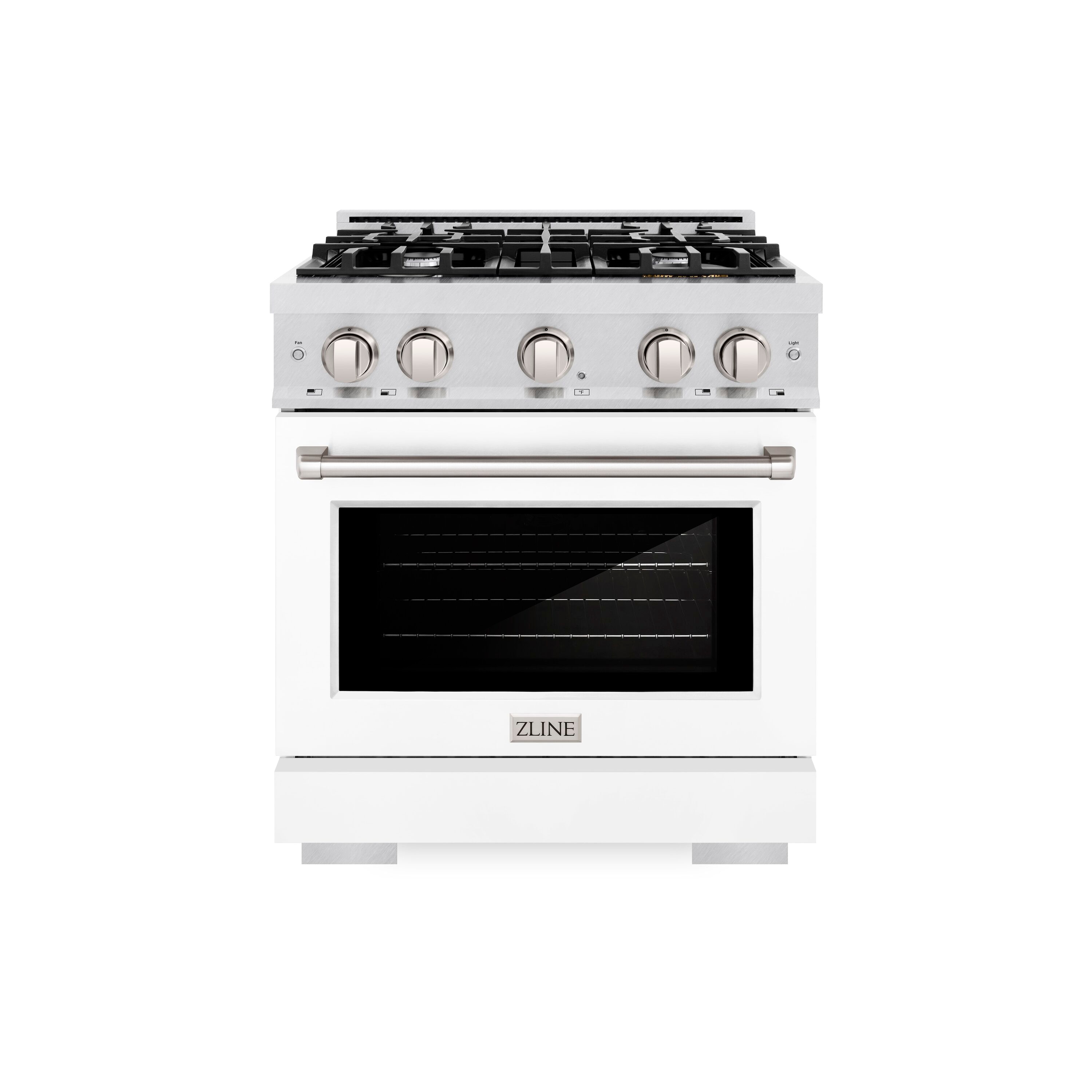 ZLINE KITCHEN & BATH HGRS-WM-30 Select 30-in 4 burners 4.2-cu ft Convection Oven Freestanding Liquid Propane Gas Range ( Satin Stainless Steel, White Matte Door )