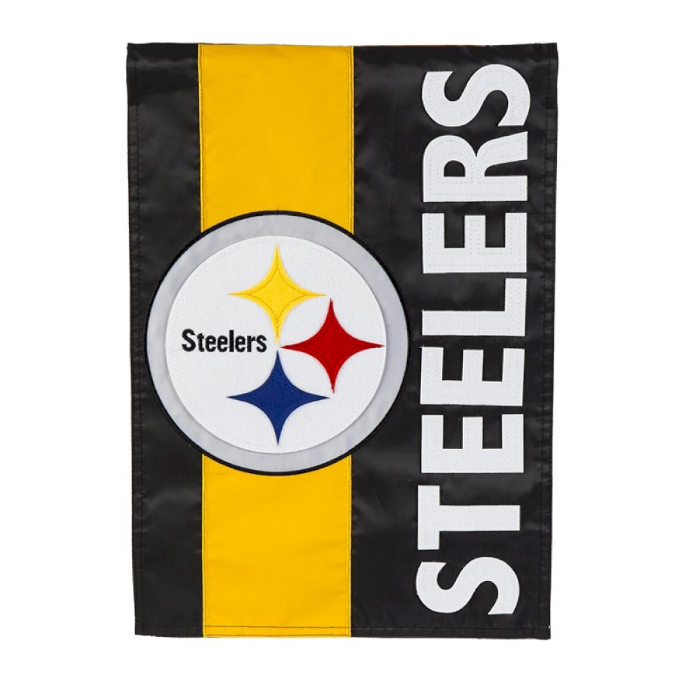 Team Sports America 3-ft W x 4.3-ft H Pittsburgh Steelers Flag at