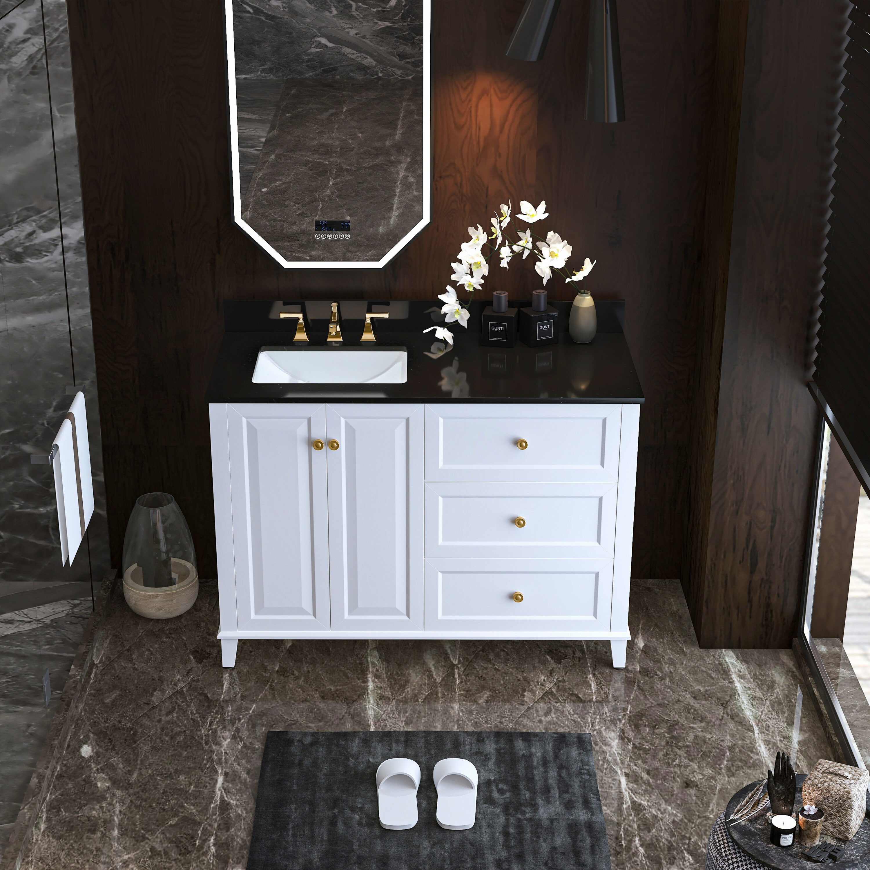 Ancerre Designs VTSMHANNAH48LWBGD Bath-Vanity-Combo - View #10