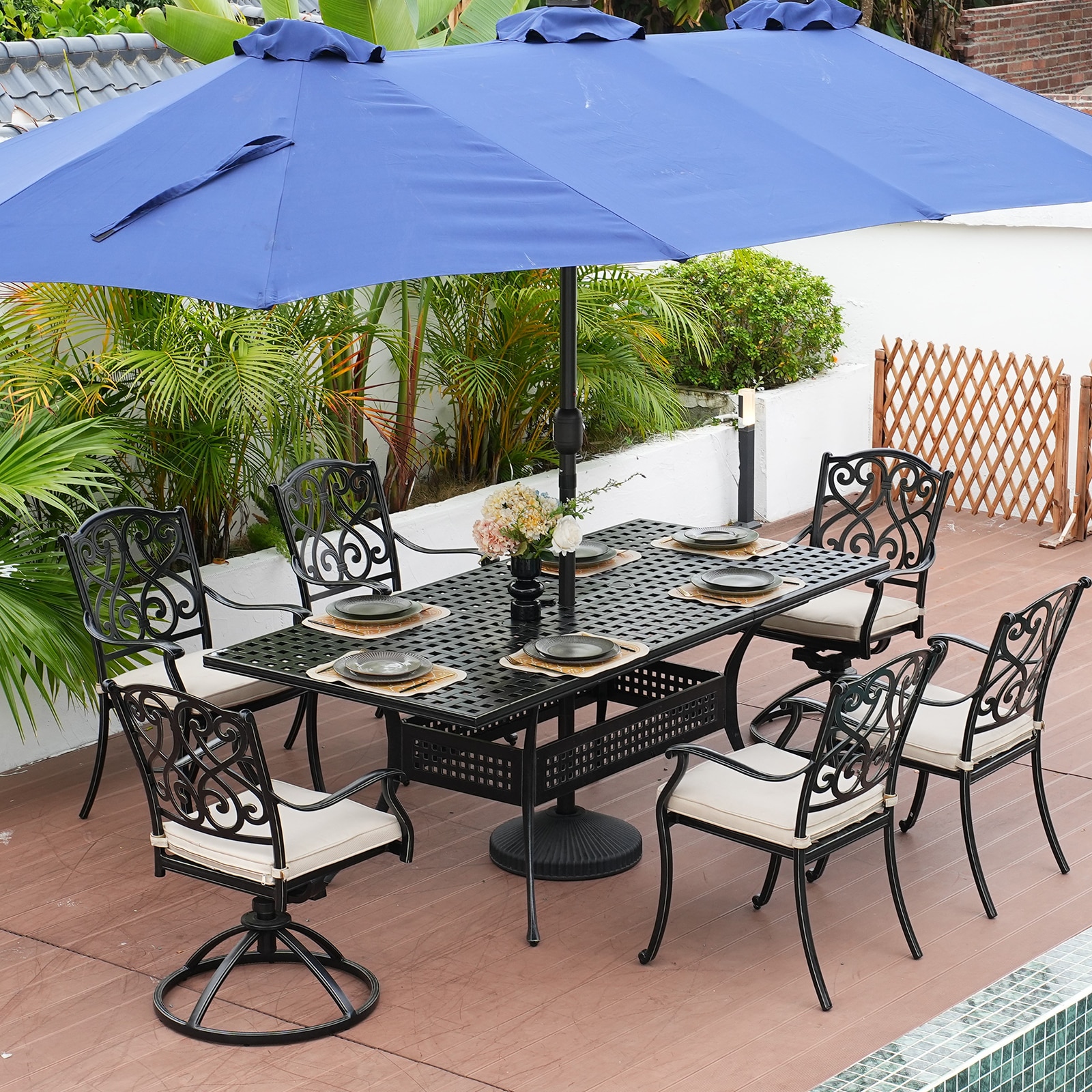 Mondawe MO-LDS80DZY-BE Patio-Dining-Sets - View #3