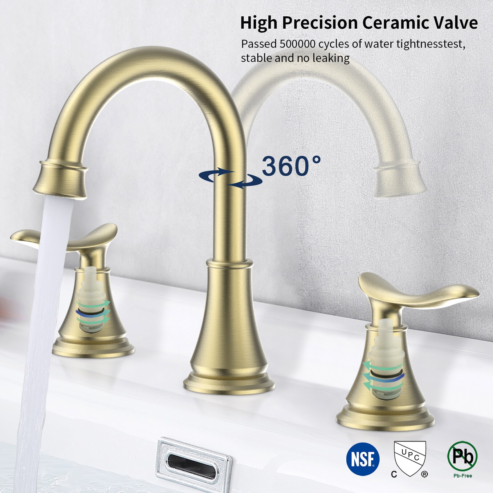WELLFOR WF-B3373-BG Lavatory-Faucets - View #3