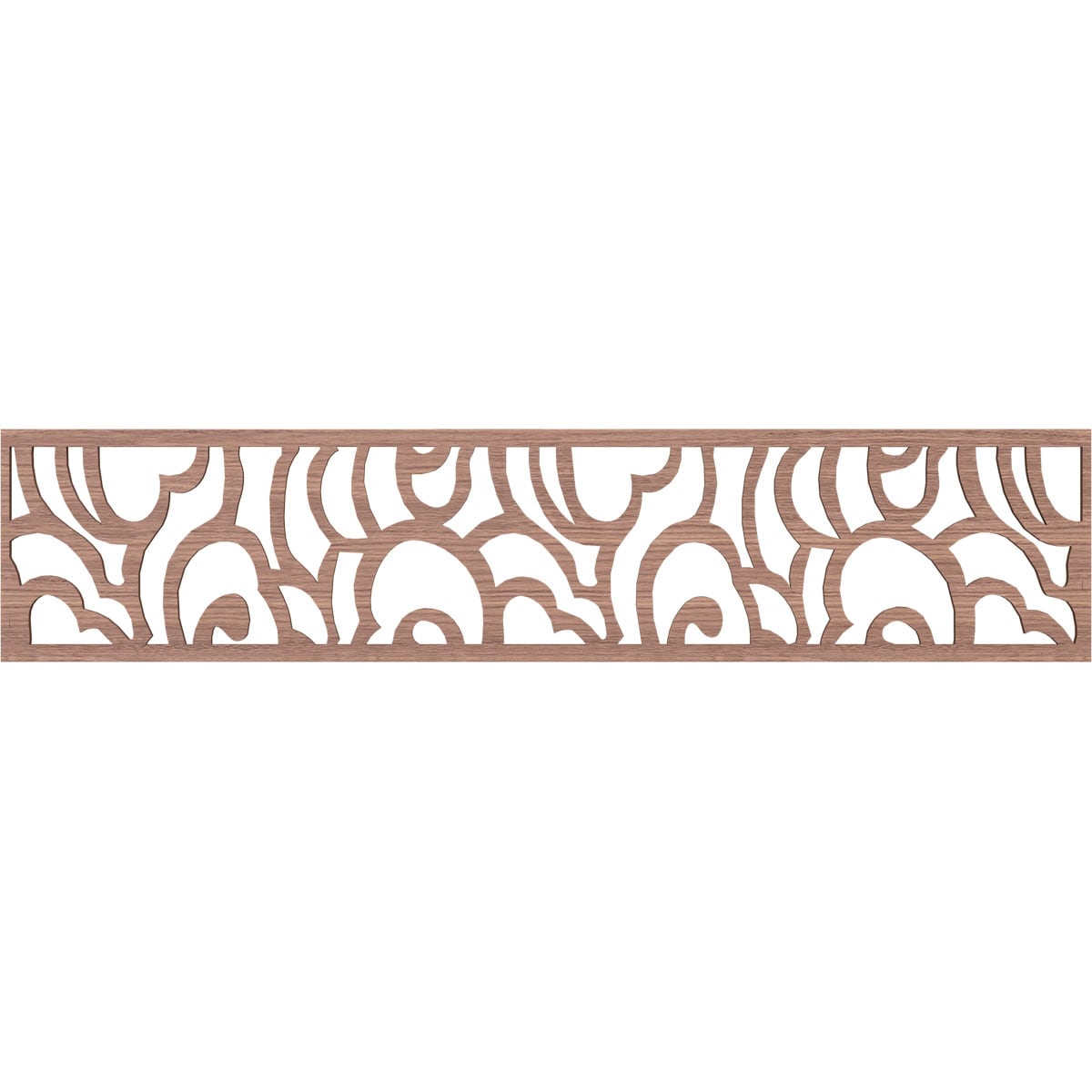 Ekena Millwork MLDB10X46SPFWA Springfield Fretwork Flat Trim 10-in x 3.9-ft Walnut Brown Unfinished 2157531 Pierced Wall Panel Moulding