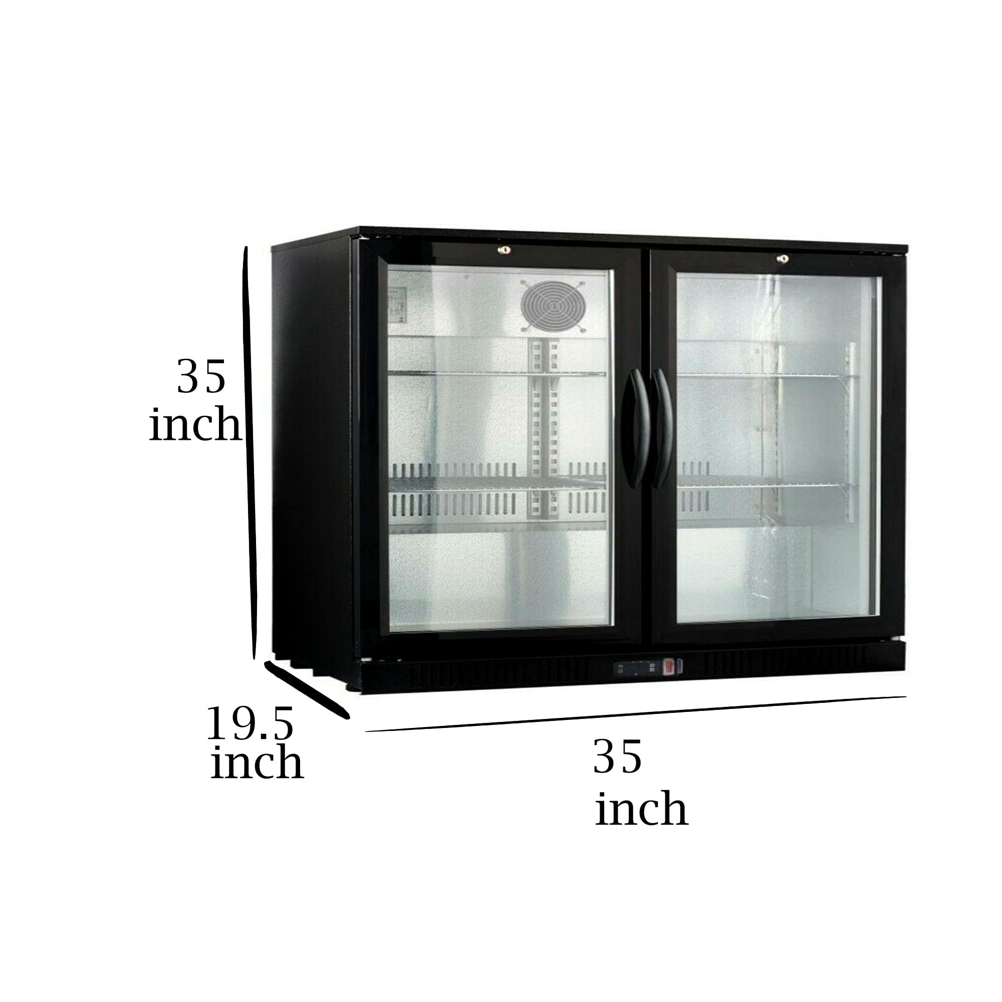 NEW 1 Glass Door Shallow Display 115V Slim Refrigerator Beverage