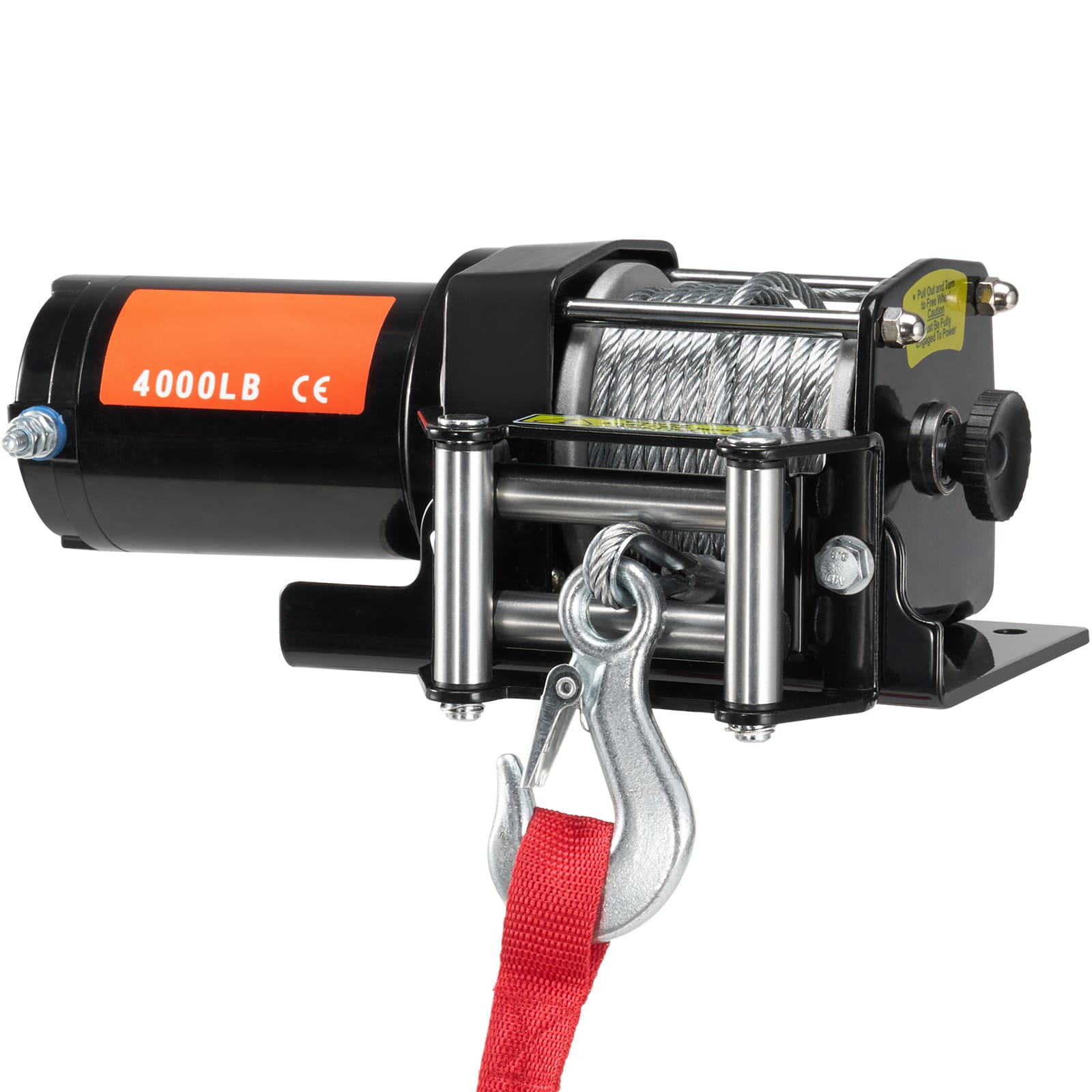 Mecale 4000 lb Electric Winch 12V DC ATV UTV 3/16 in 39 ft Steel Cable Roller Fairlead Wired Wireless