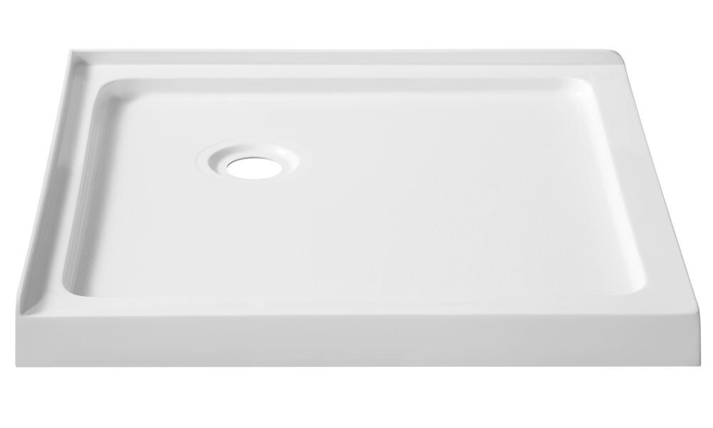 ANZZI Titan 36-in W x 36-in L x 4-in H Glossy White Square Shower 