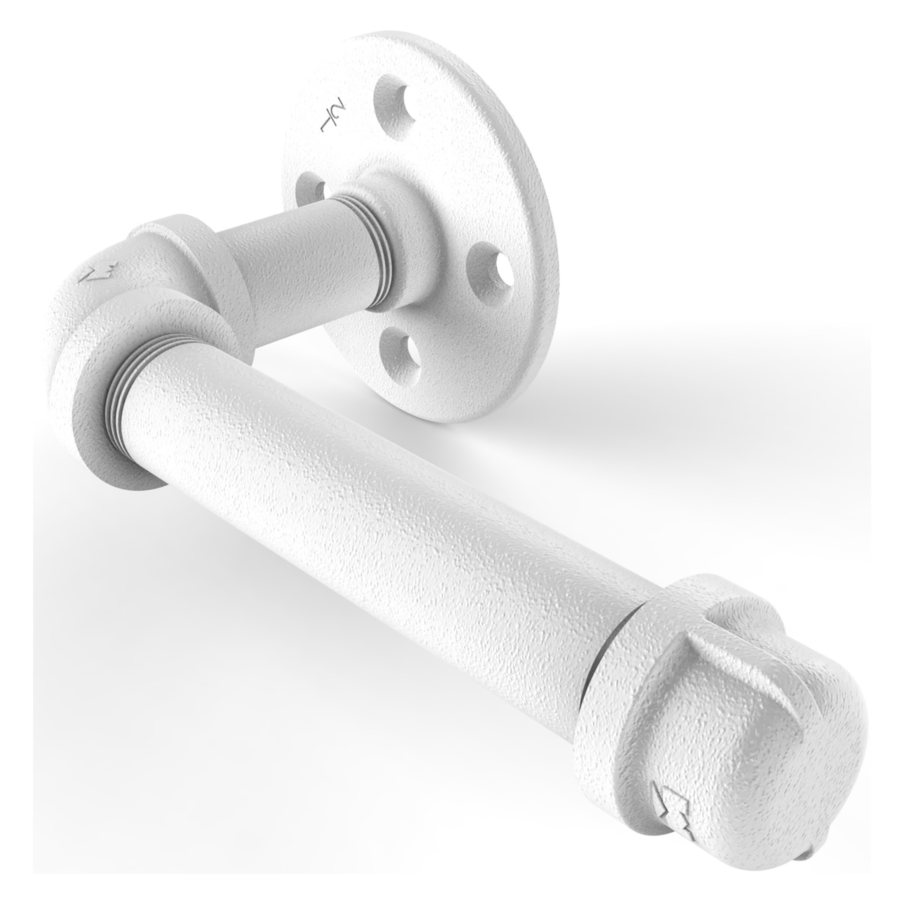 Allied Brass P-100-ETP-WHM Pipeline Matte White Wall mount Single post Toilet Paper Holder 1 -Rolls with Storage