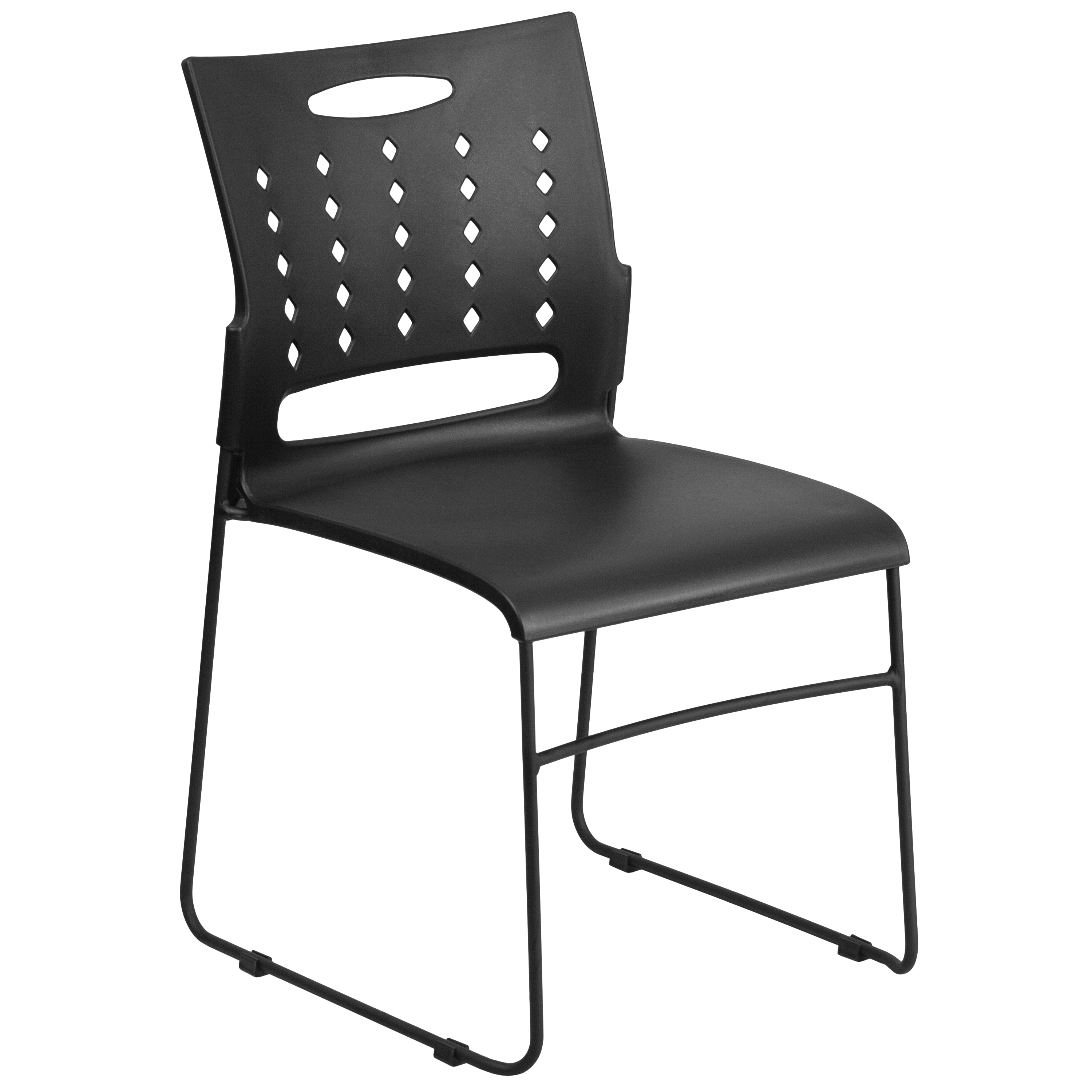Flash Furniture 889142011224 Modern Black Plastic Accent Chair