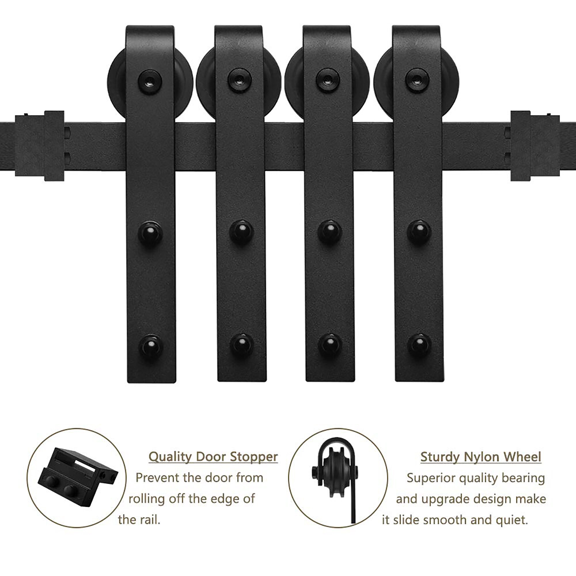 Clihome X0027F3DMT-LTC Barn-Door-Roller-Kits - View #3