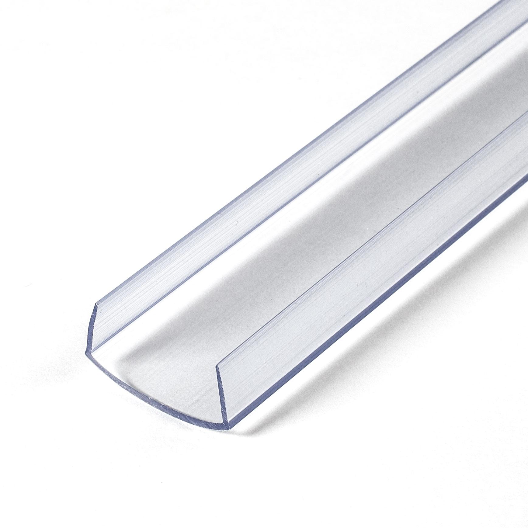Outwater 3P1.27.00007 Clear 1-in Rigid Vinyl Clear Plastic U-Channel/C-Channel 46-in Lengths (Pack of 3)
