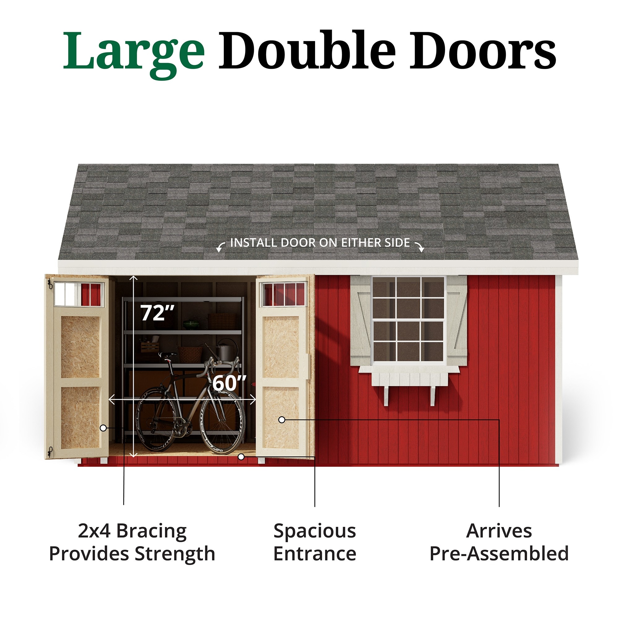 Little Cottage Co 12X16 PCGS-PC Wood-Storage-Buildings - View #4