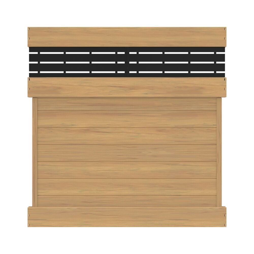 Freedom 73045804 Newbeck Boardwalk 6-ft H x 6-ft W Cypress Vinyl Fence panel (Unassembled)