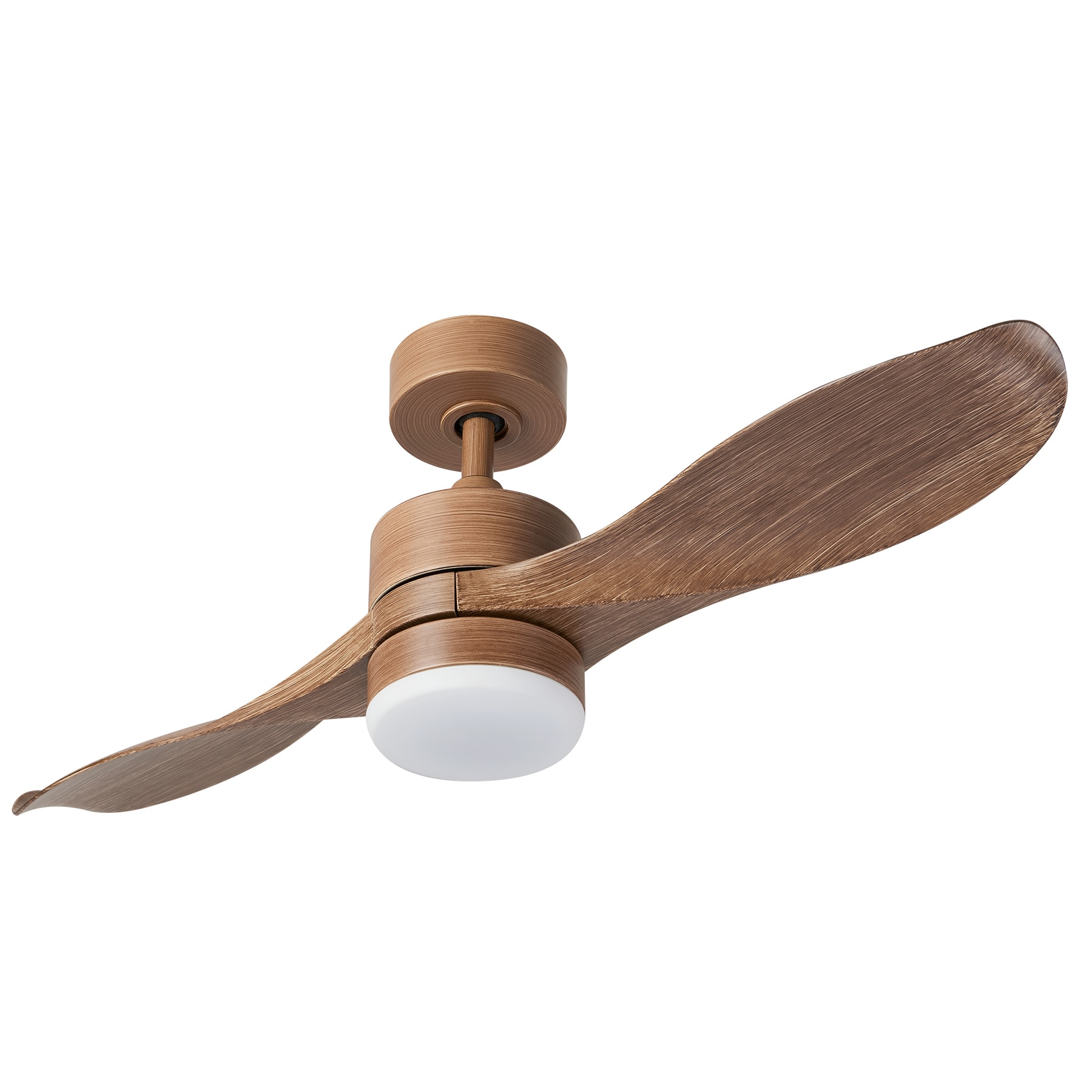 CO-Z CFN-1020-NW 42-in Integrated LED Brown with Polished Blades Propeller Ceiling Fan With Light - Remote Included ( 2 -Blade )